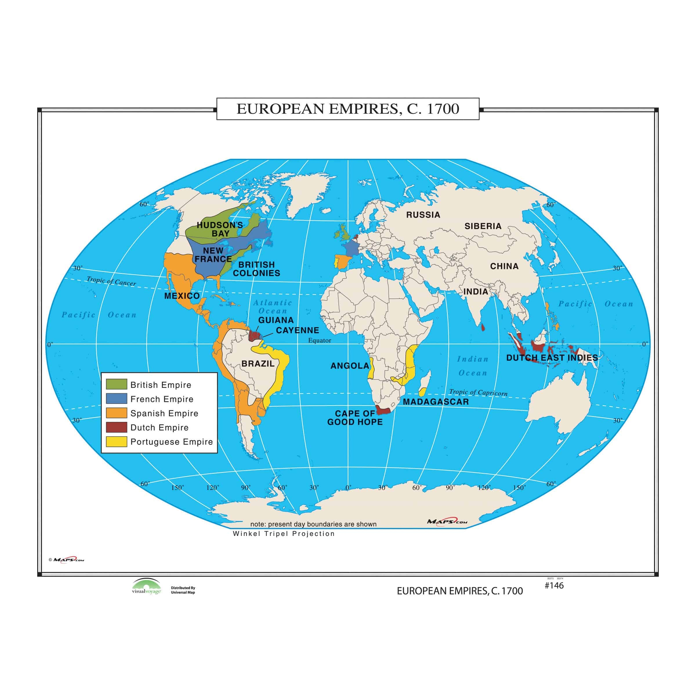 146 European Empires 1700 The Map Shop