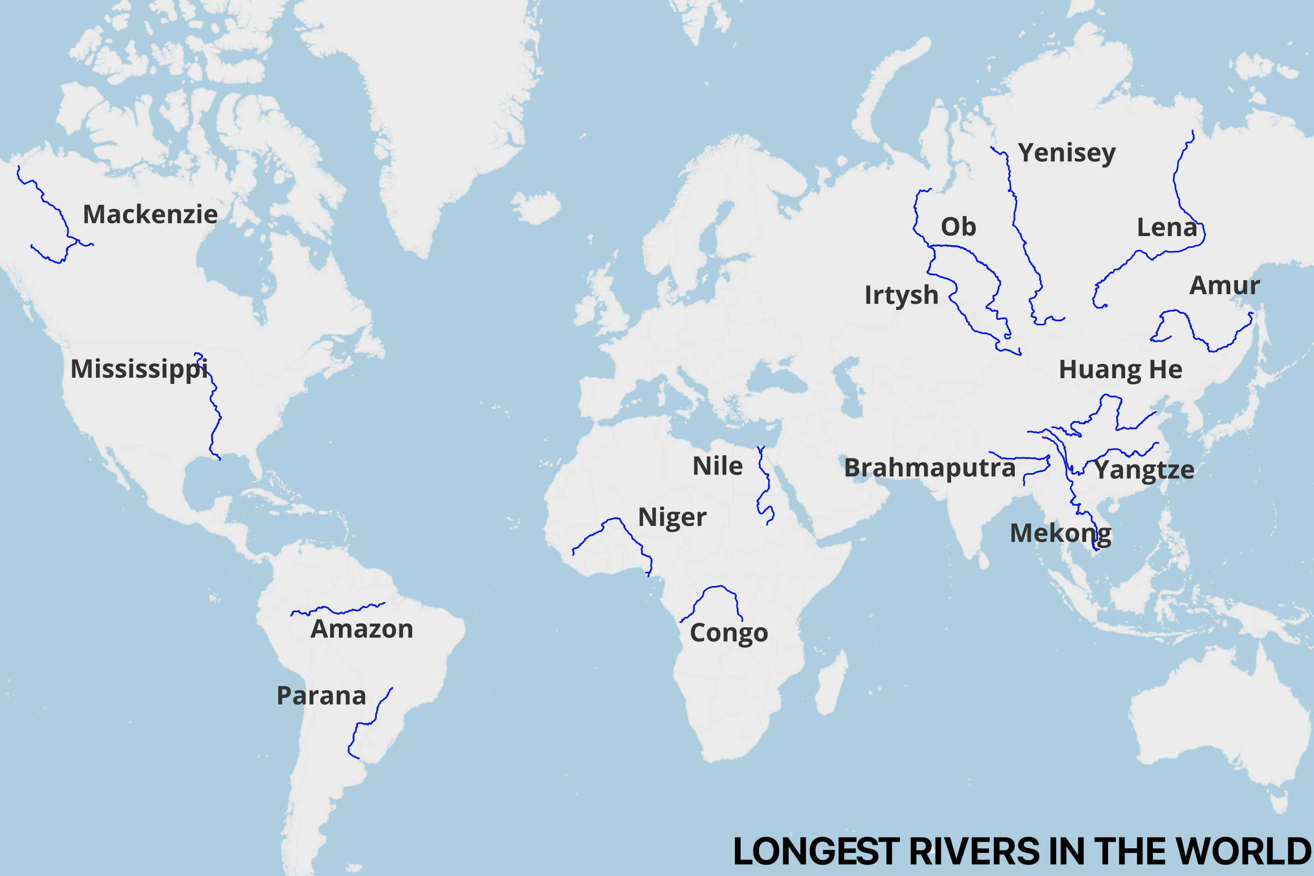15 Longest Rivers In The World Mappr 15 Longest Rivers In The World Mappr