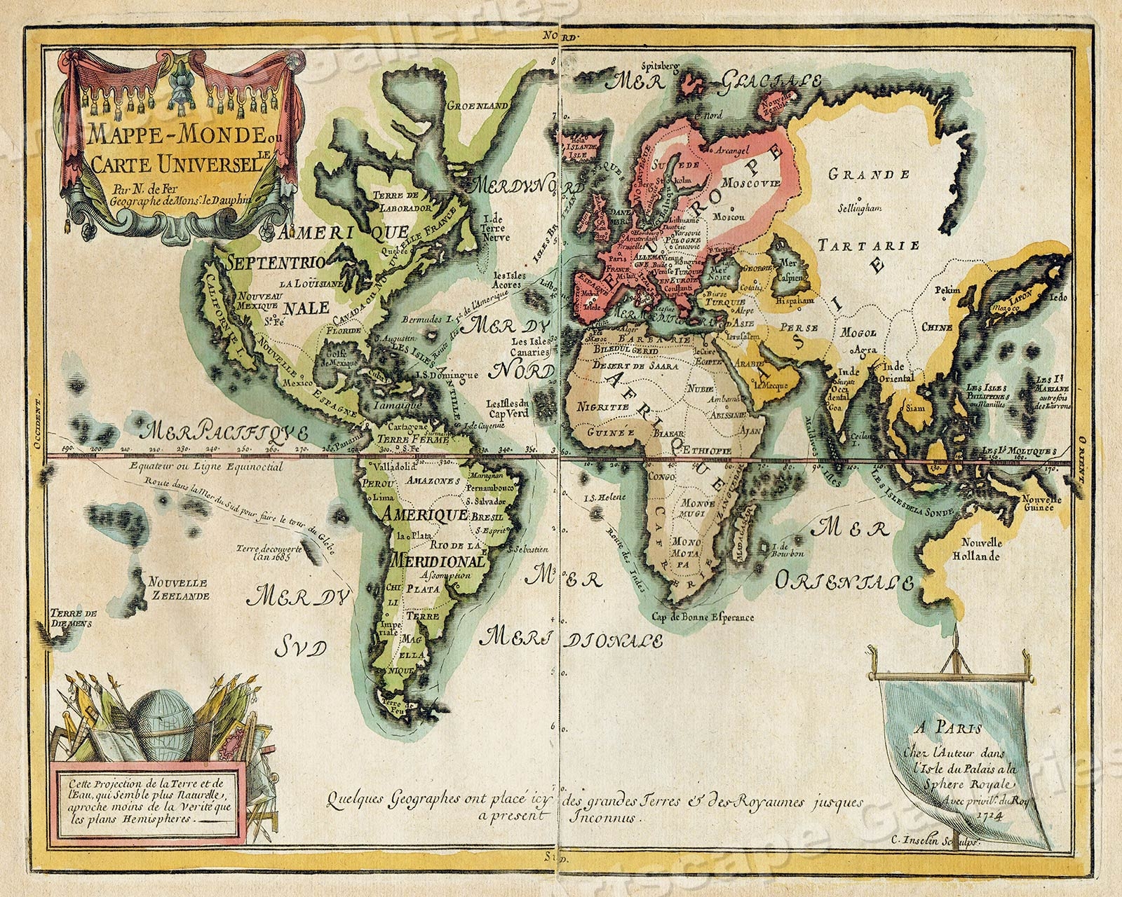 1700s Map Of The World Remarkable Vintage Style Map 20x24 EBay