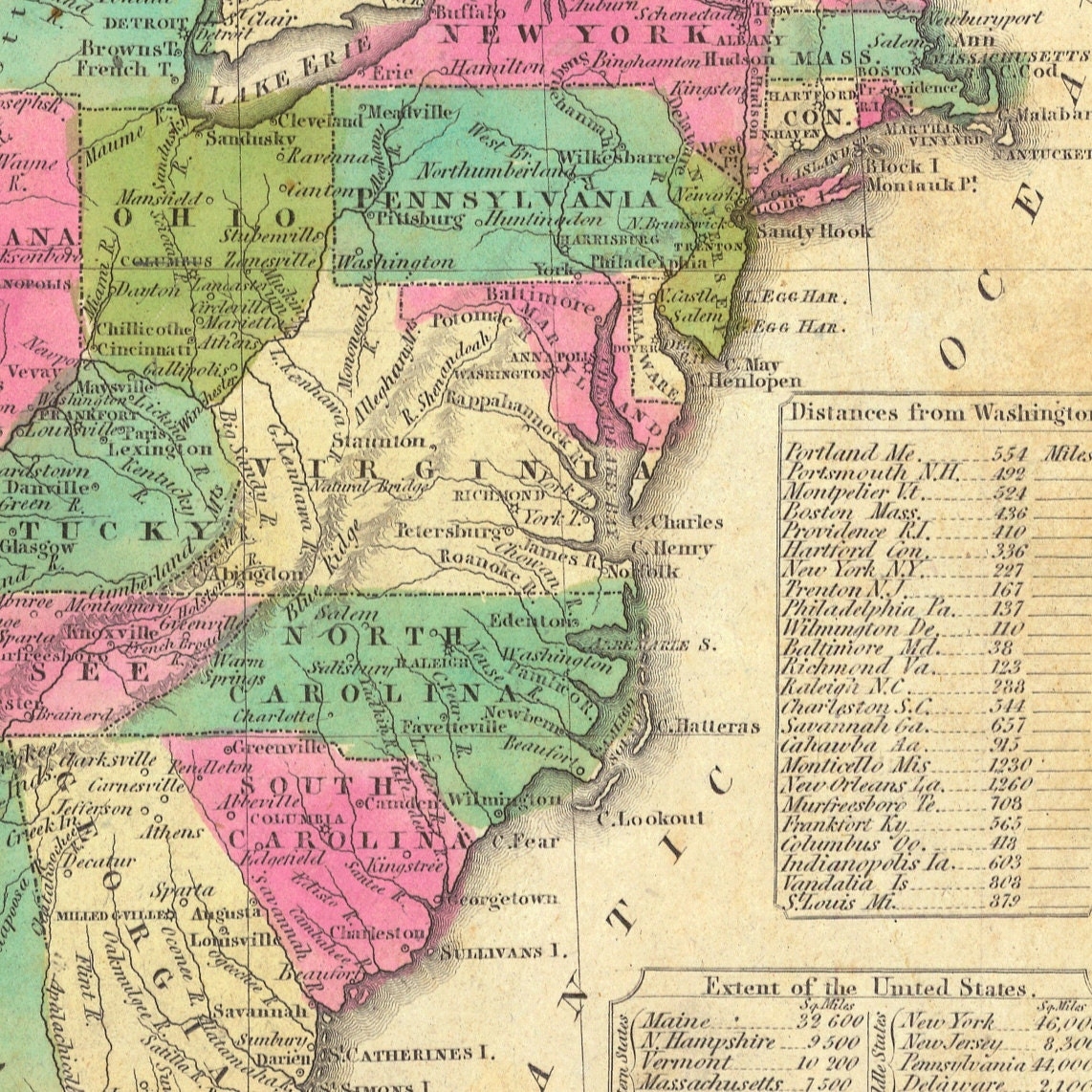 1830 united states map