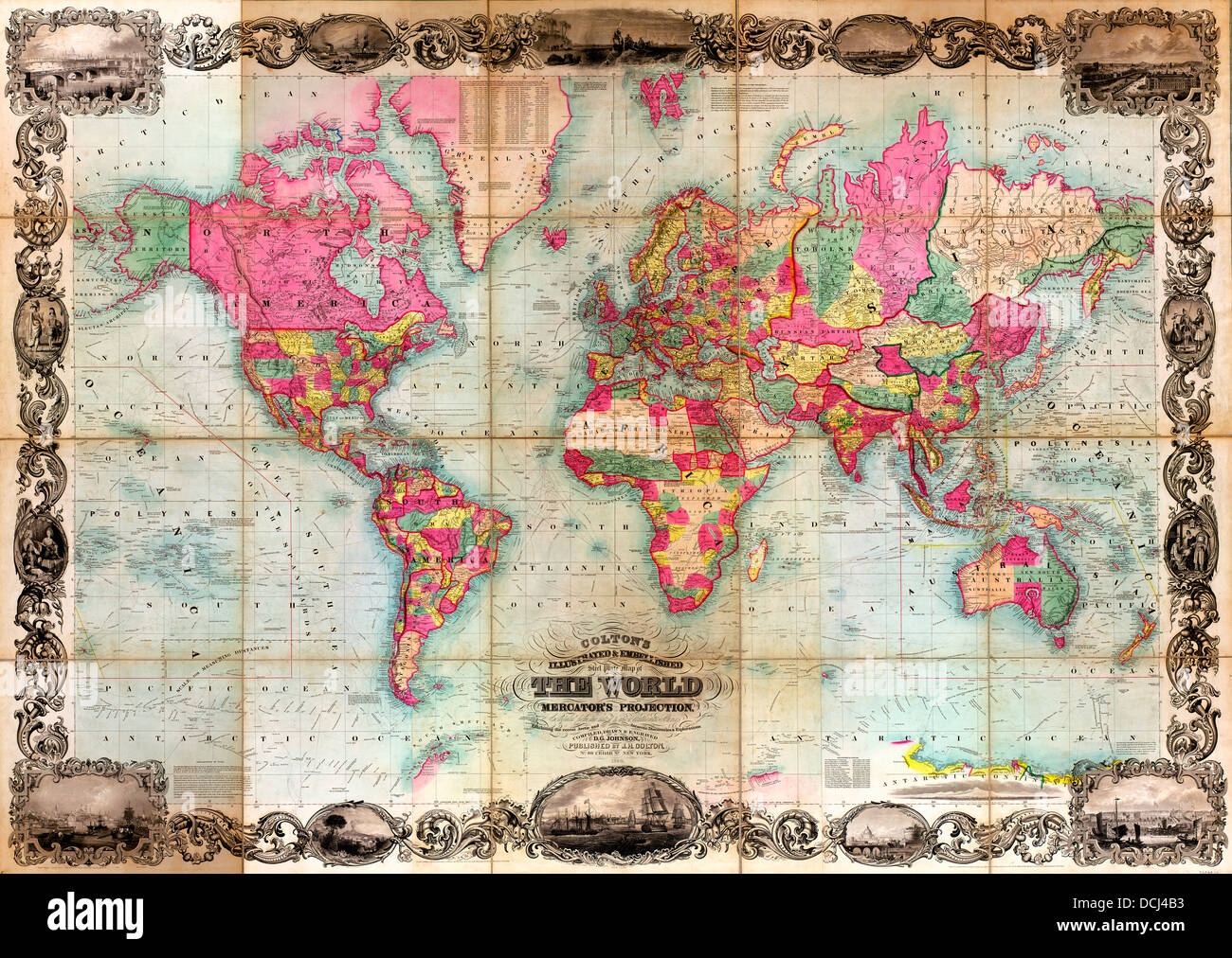 1850s World Map Hi res Stock Photography And Images Alamy