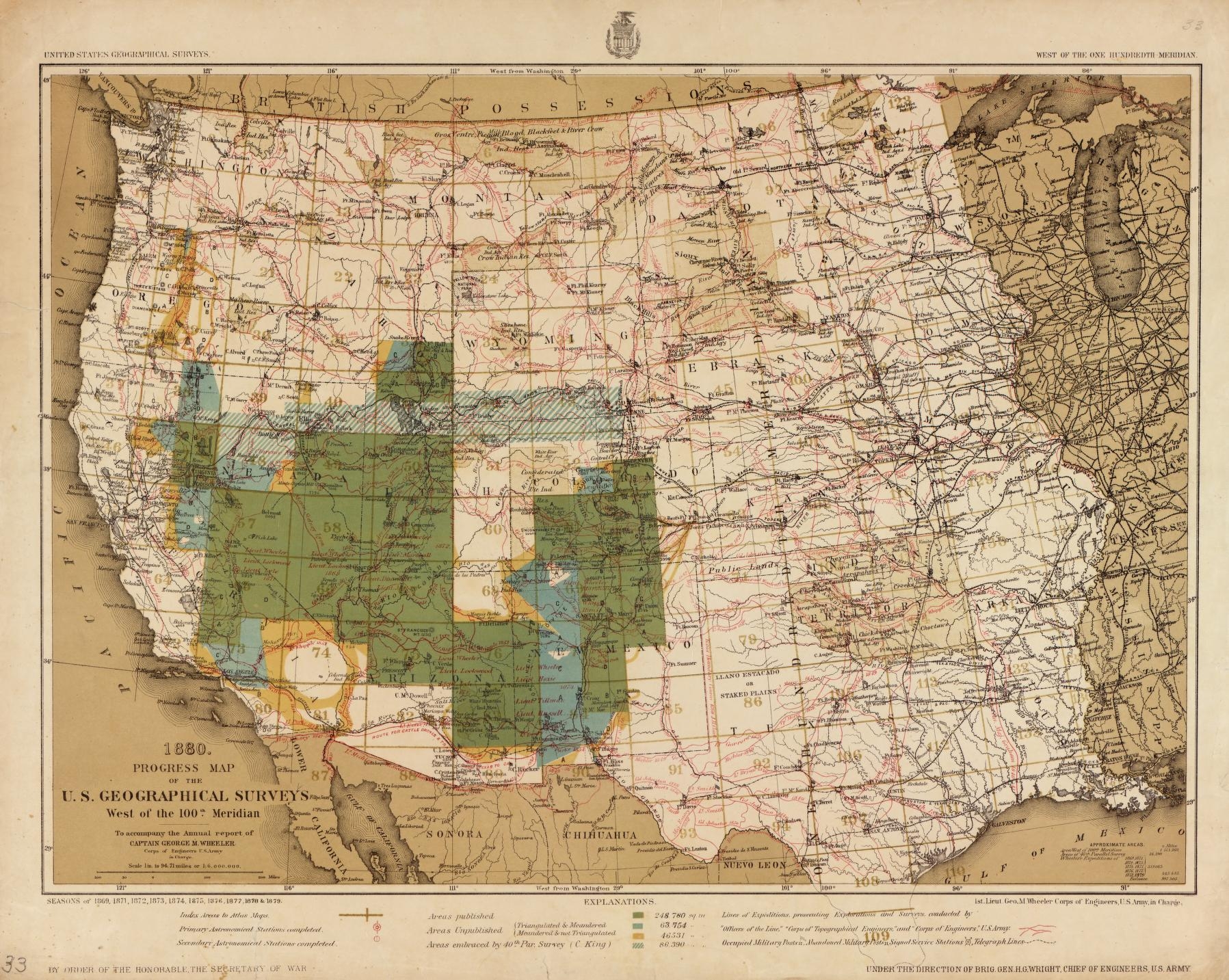1880 Progress Map Library Of Congress