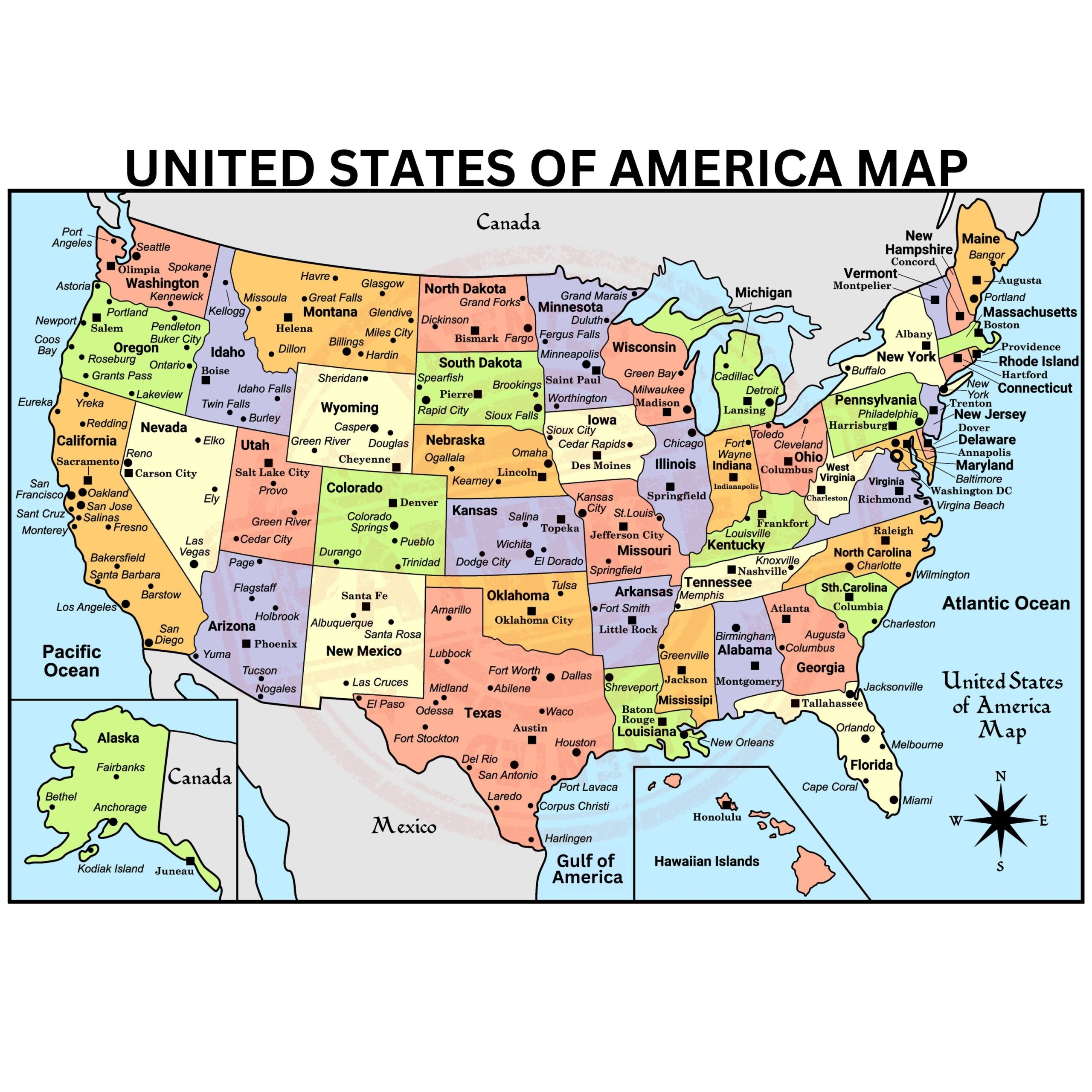2025 USA MAP Gulf Of America Etsy Israel