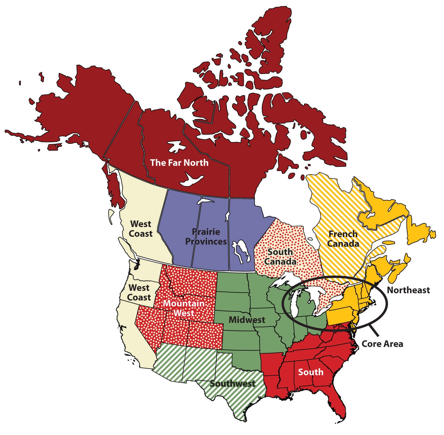 map of canada and united states