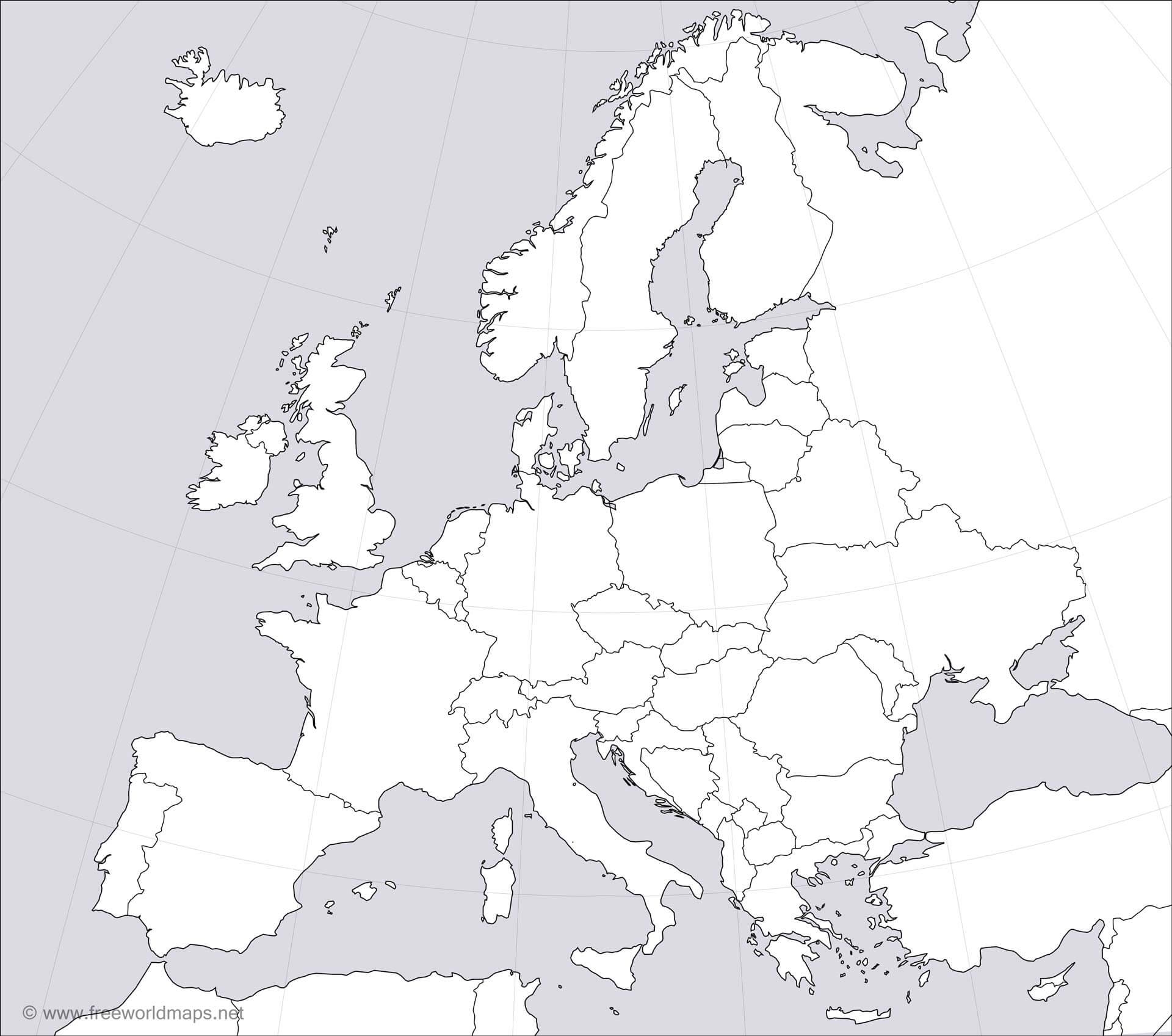 5 Handy Full Large HD Blank Map Of Europe