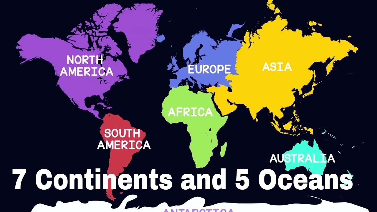 7 Continents And 5 Oceans Of The World Geography For Kids Educational Videos The Openbook YouTube