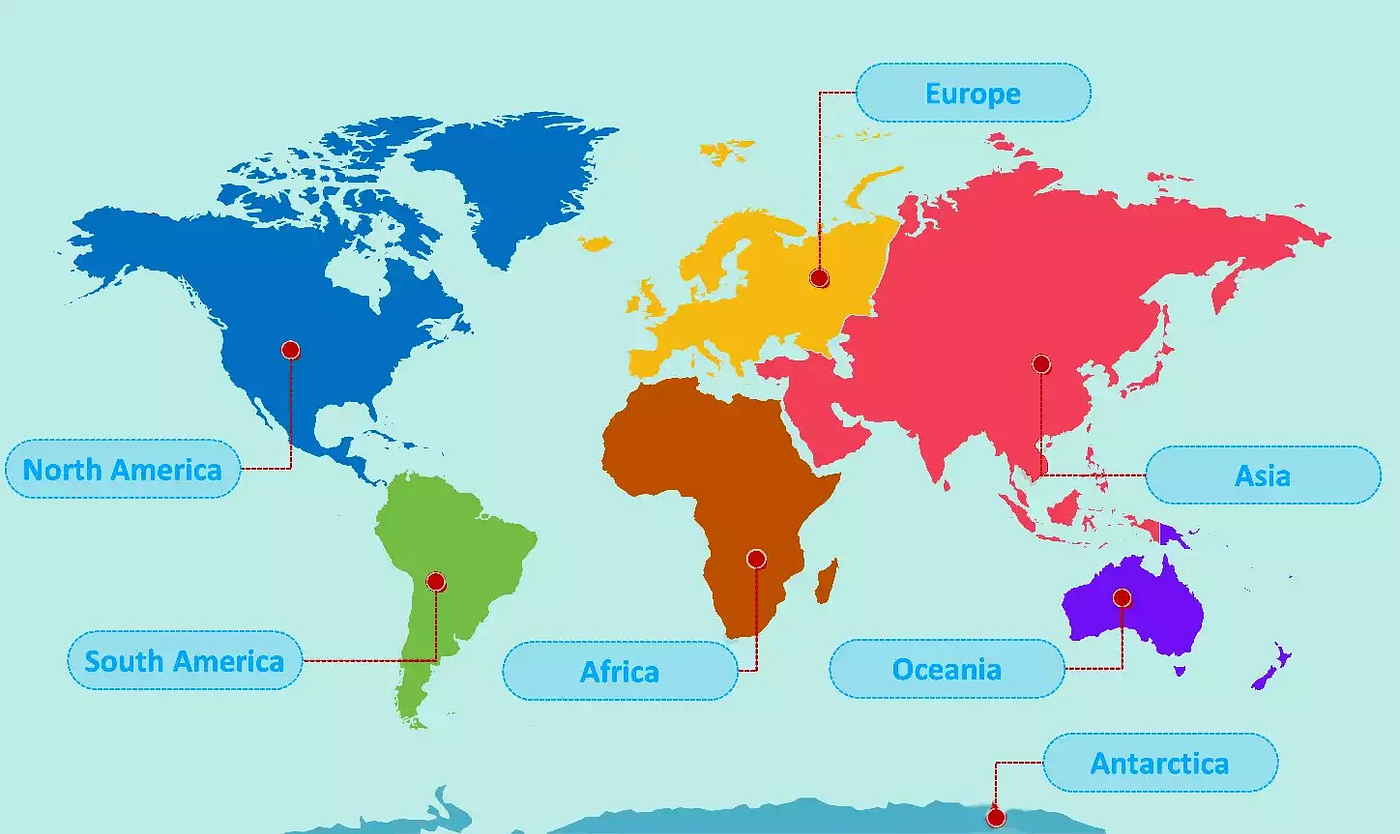 7 CONTINENTS OF THE WORLD There Are Seven 7 Continents In The By Tripcee Medium