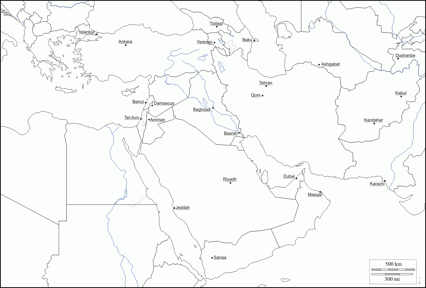 9 Free Detailed Printable Blank Map Of Asia Template In PDF