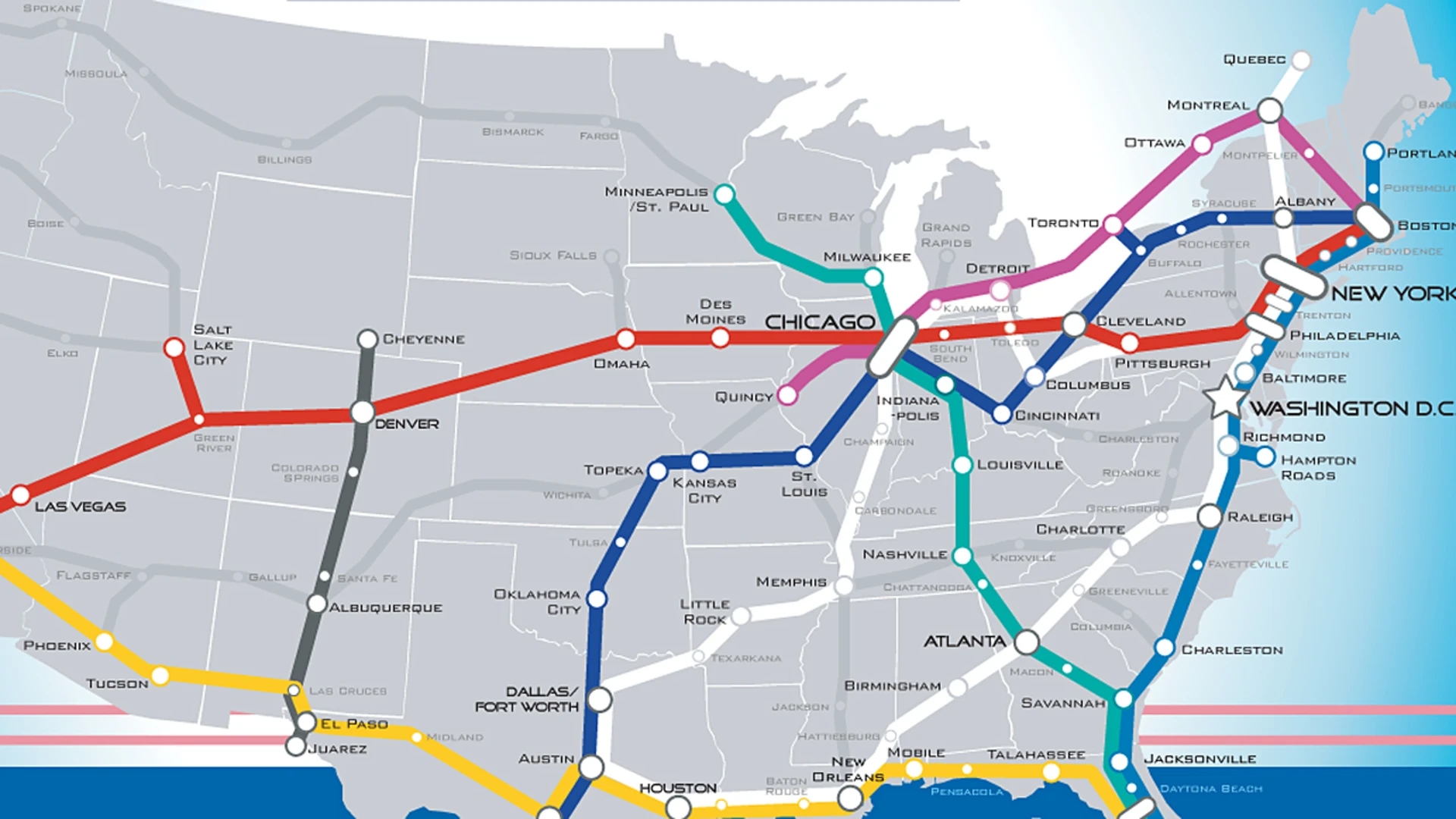 A Beautiful Vision Of An American High Speed Rail Map Fast Company