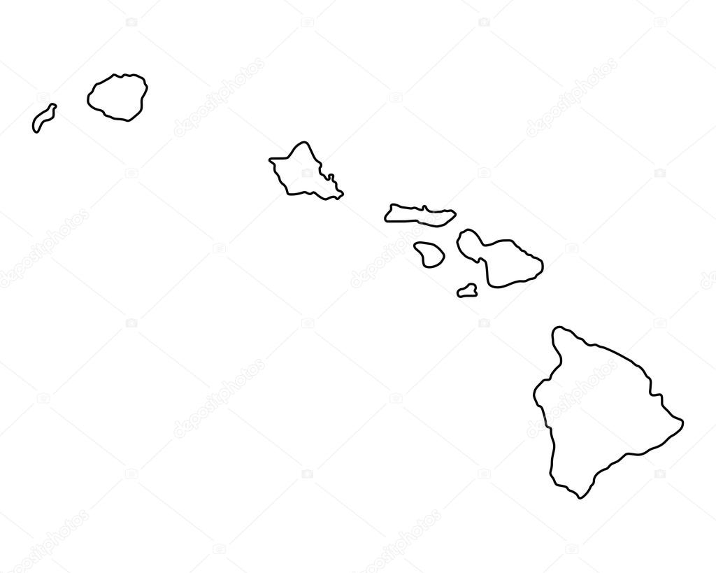Accurate Map Of Hawaii Stock Vector By rbiedermann 114605202