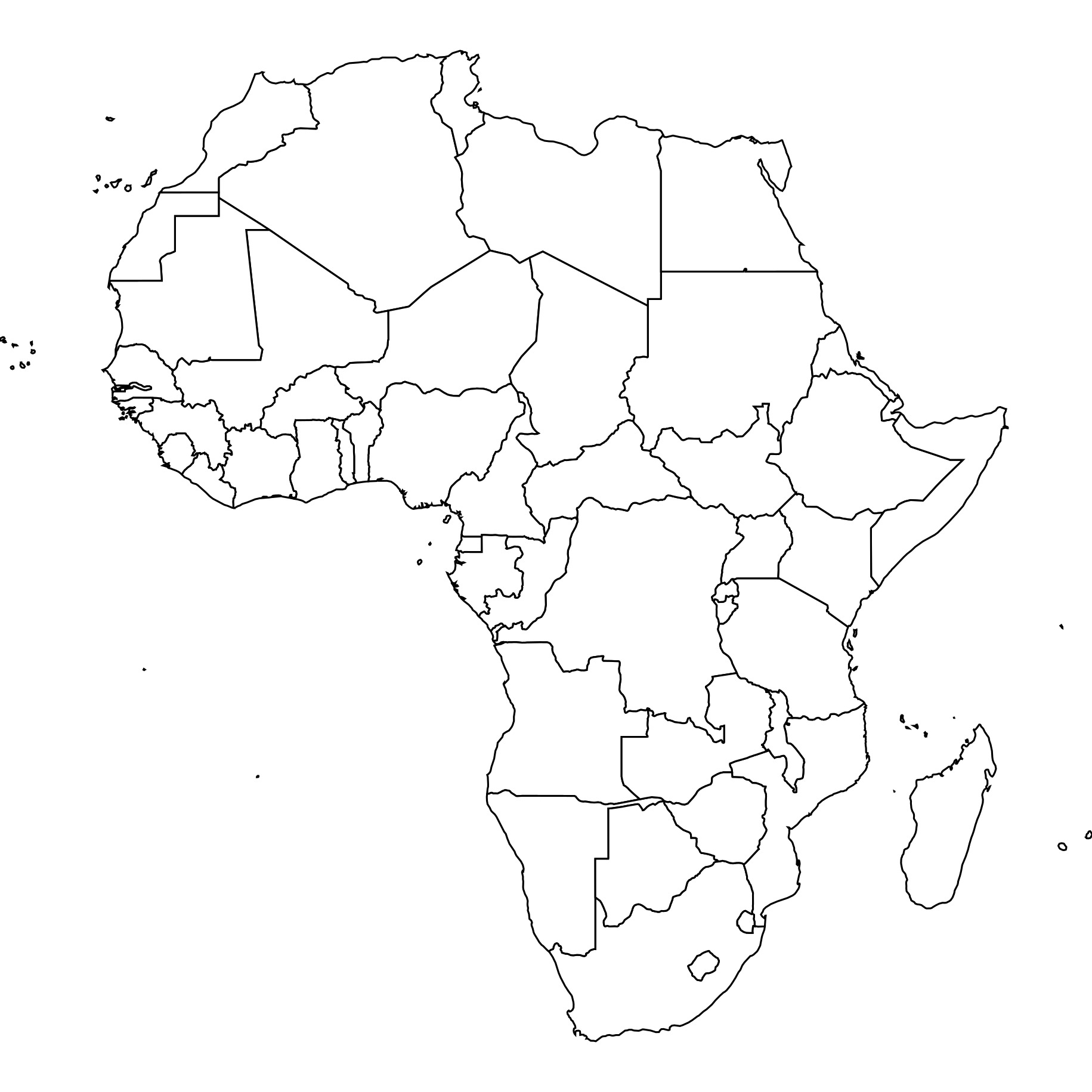 Africa Blank Maps Mappr Africa Blank Maps Mappr