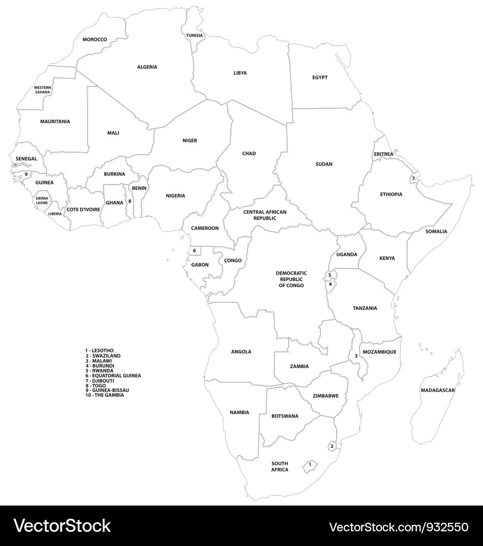 blank map of africa