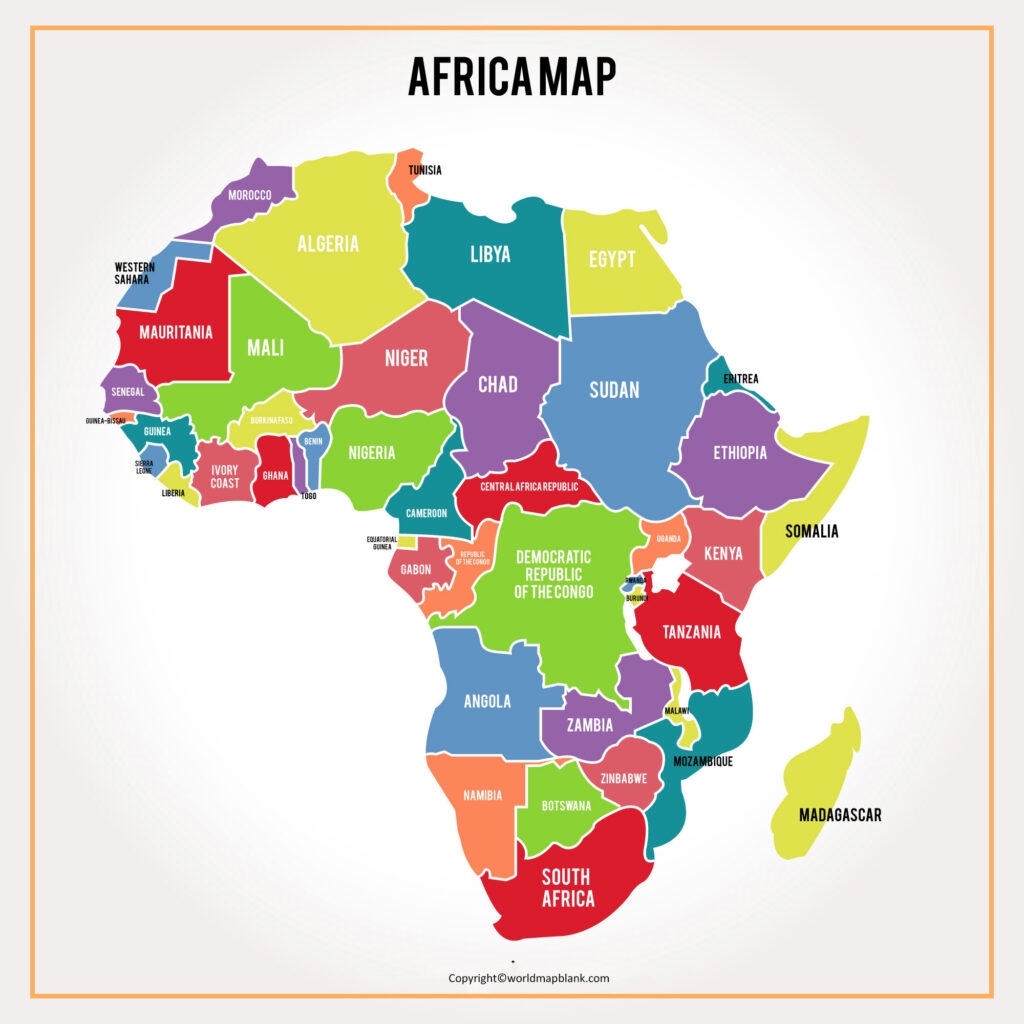 Africa Map With Countries Labeled Map Of Africa PDF World Map Blank
