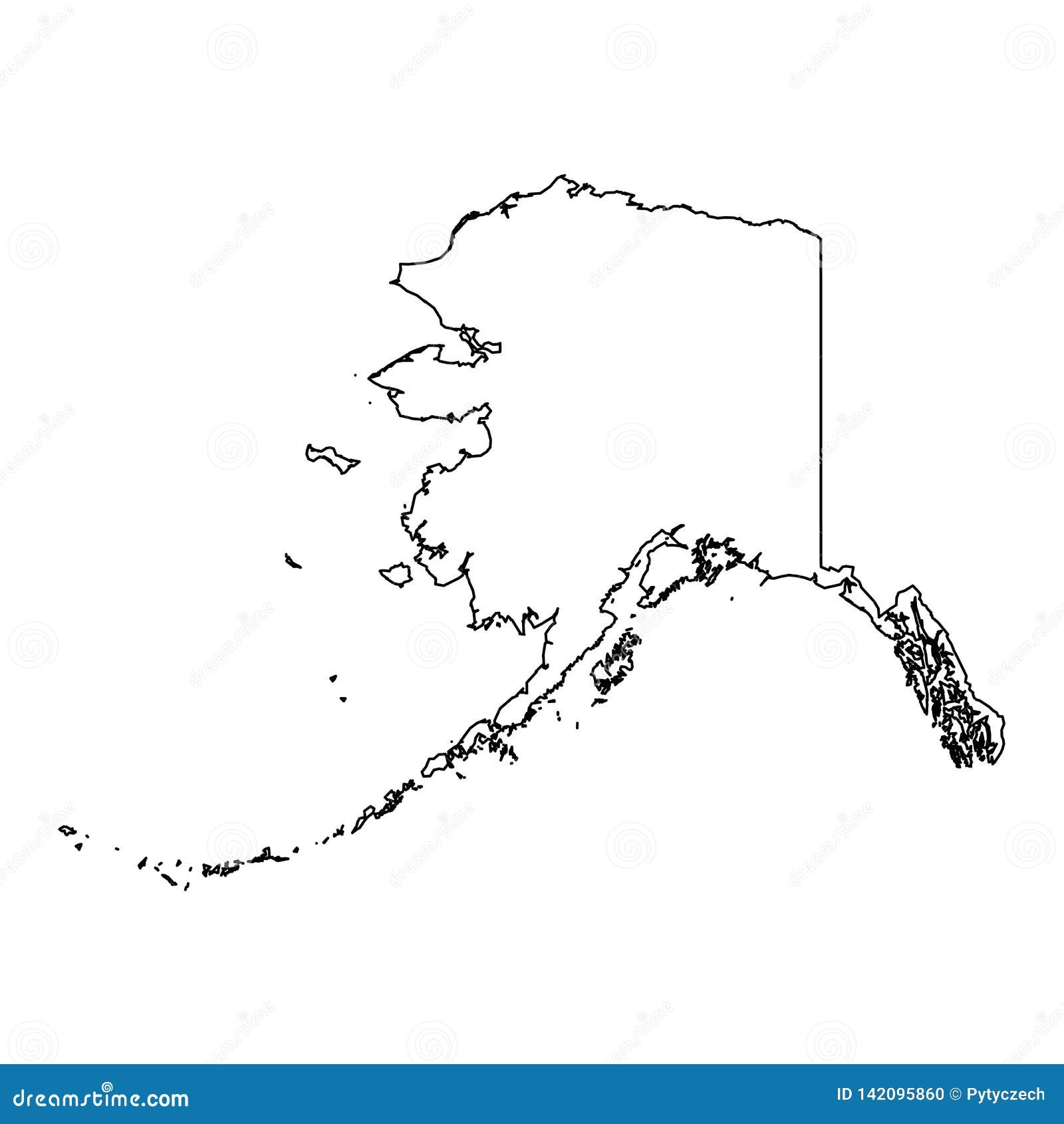 blank map of alaska