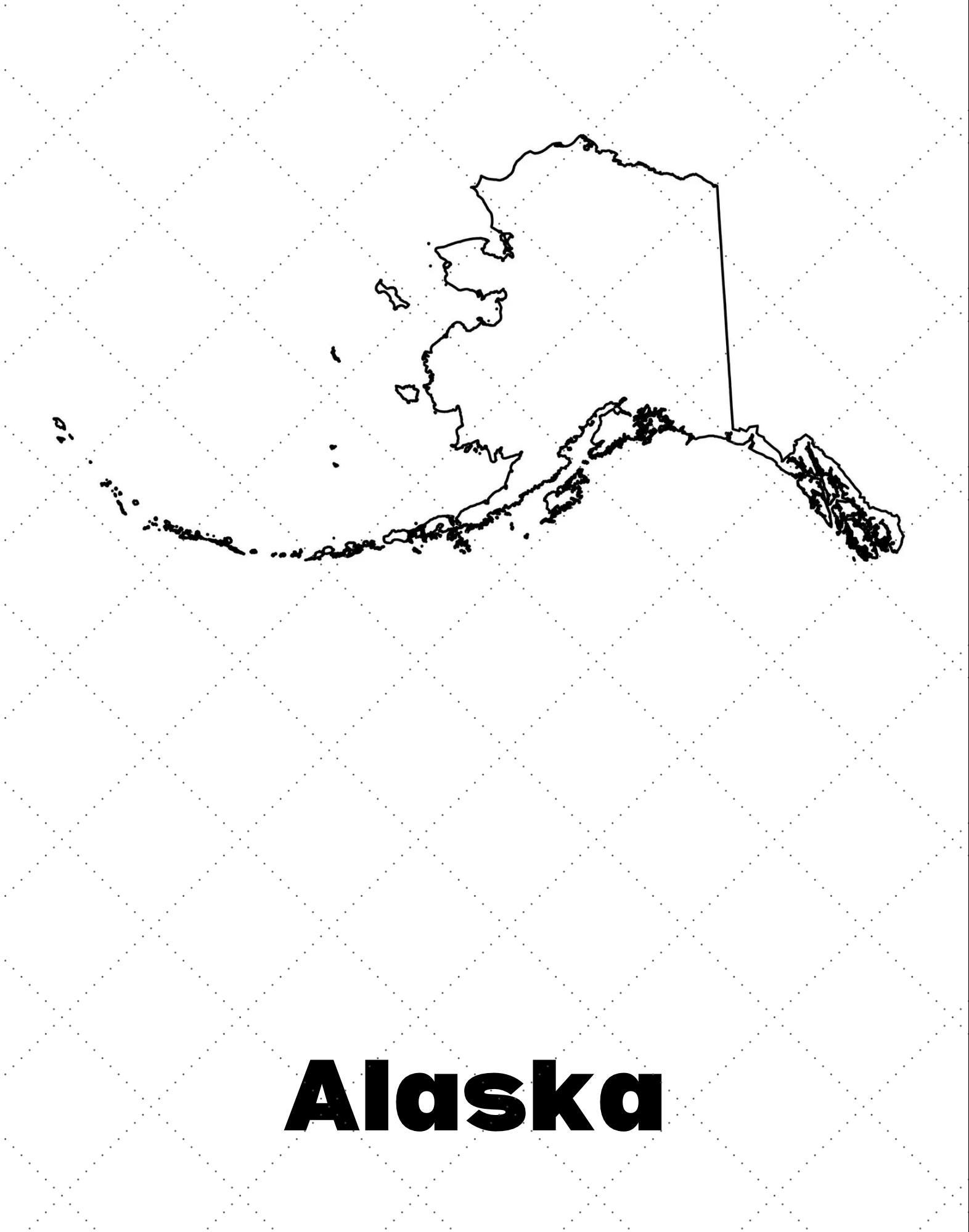 blank alaska map