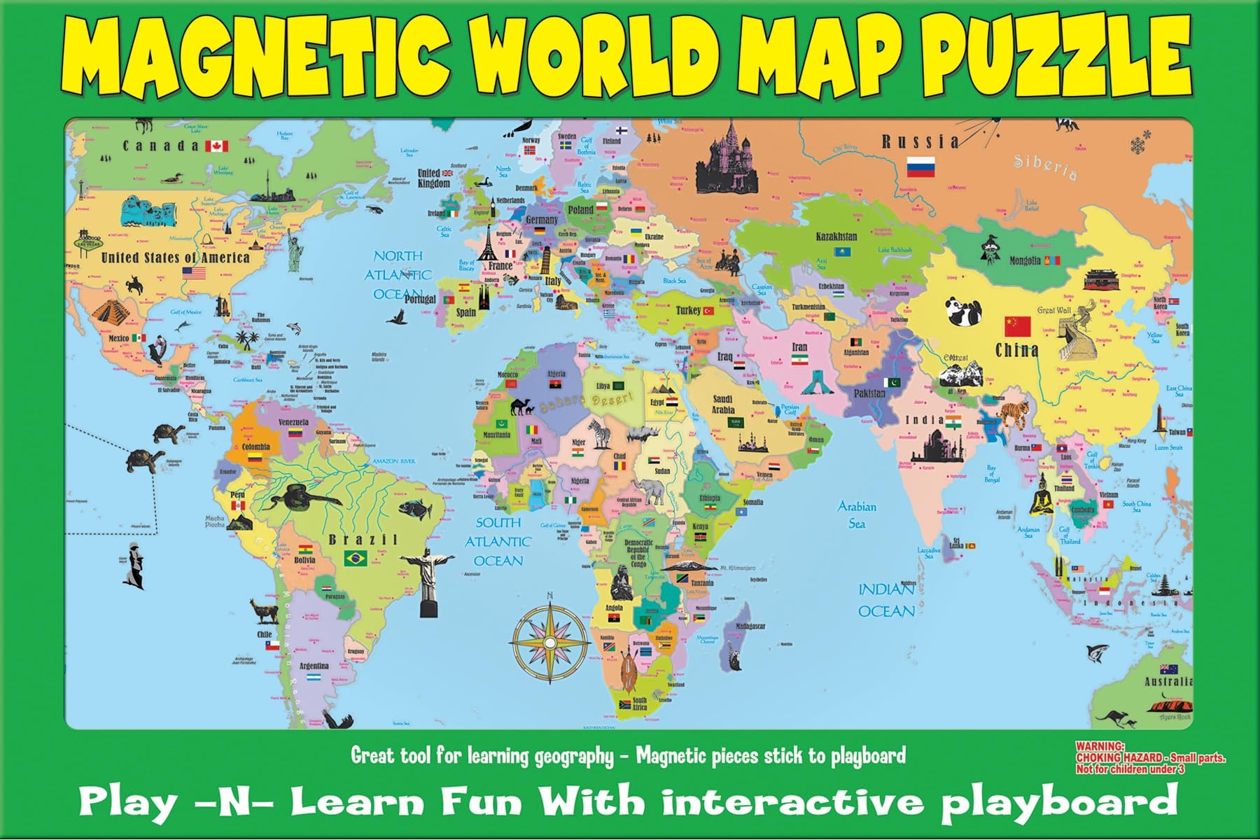 Amazon Ata Boy Magnetic World Map Home Kitchen