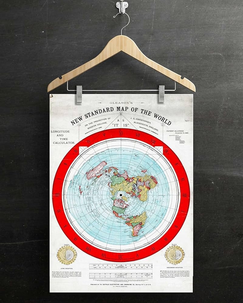 Amazon Flat Earth Map Of The World 1892 Alexander Gleason Map Wall Art Poster Print D cor Gift Circular Plane Longitude And Time Polar Azimuthal Projection Flat Amazon Flat Earth Map Of The World 1892 Alexander Gleason Map Wall Art Poster Print D cor Gift Circular Plane Longitude And Time Polar Azimuthal Projection Flat