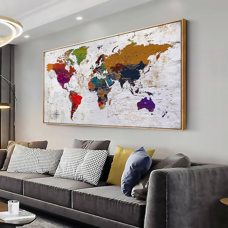 Amazon Framed Wall Art World Map Wall Art Canvas Picture 30inx60in Large Antiqued Map Of The World Canvas Painting Artwork Prints For Office Wall Decor Home Living Room Decorations Framed Ready To Amazon Framed Wall Art World Map Wall Art Canvas Picture 30inx60in Large Antiqued Map Of The World Canvas Painting Artwork Prints For Office Wall Decor Home Living Room Decorations Framed Ready To