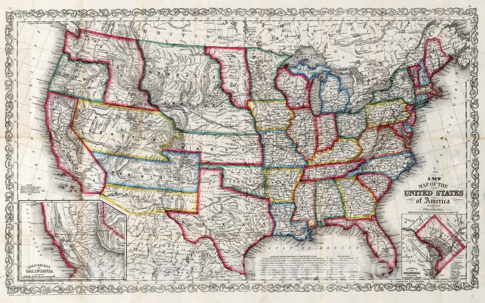 1860 map of the united states
