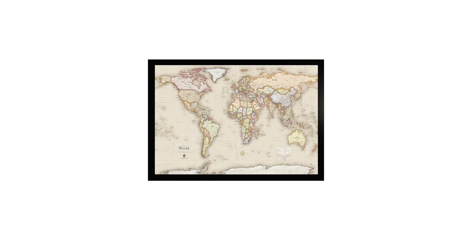 Amazon Homemagnetics HM3322WLDM Magnetic World Map 33 X 22 Office Products