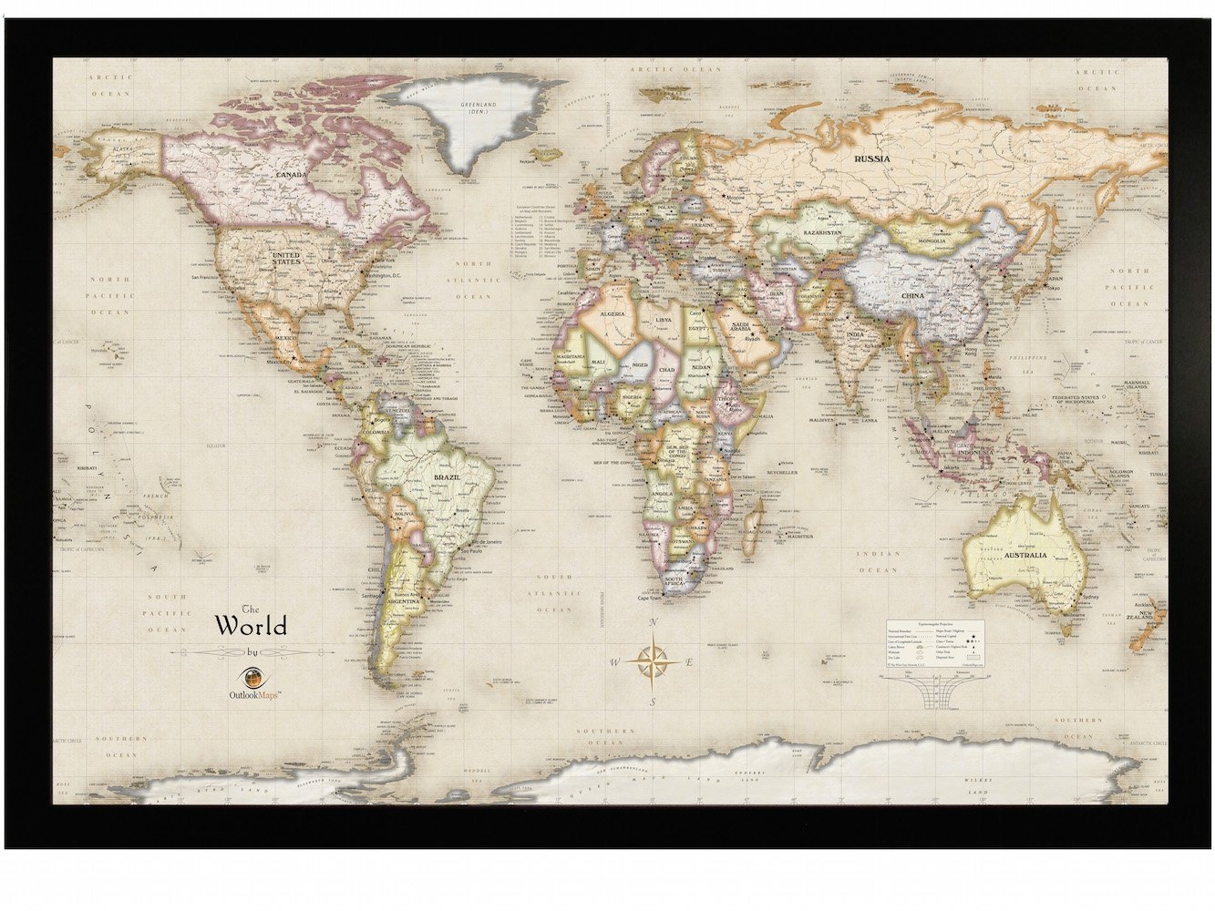 Amazon Homemagnetics HM3322WLDM Magnetic World Map 33 X 22 Office Products