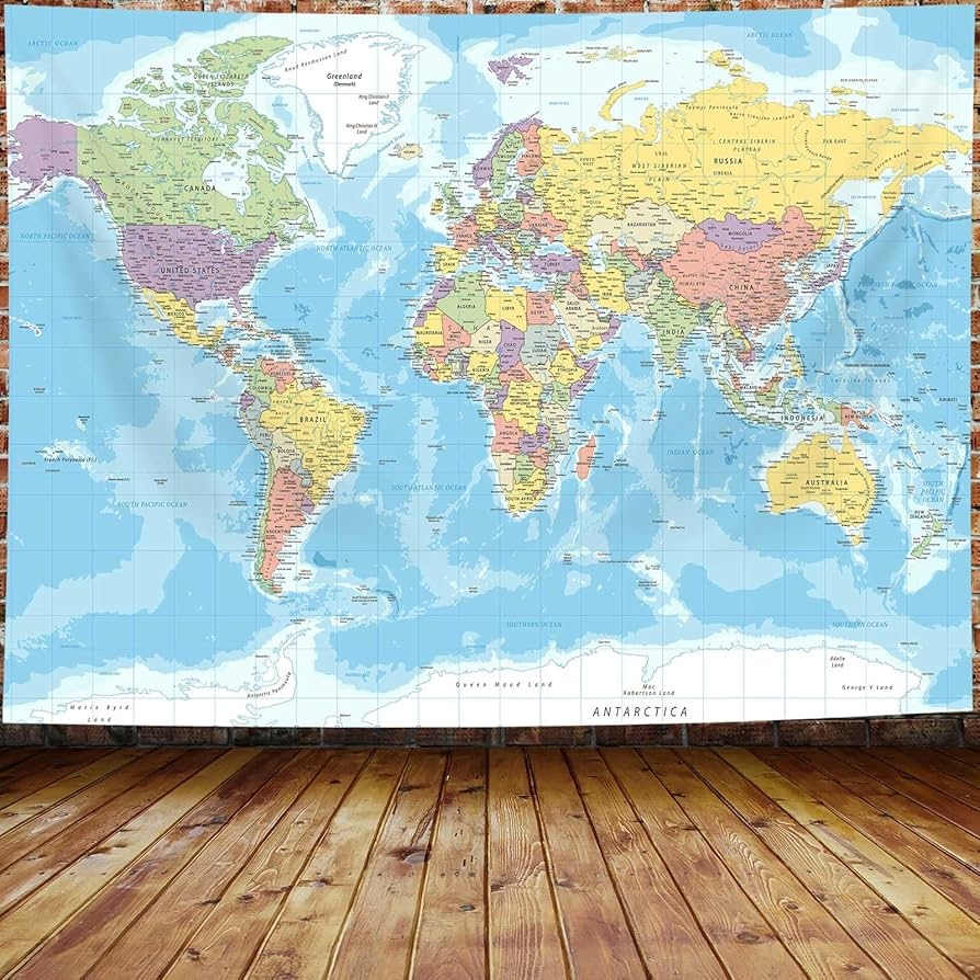 Amazon ICTEISOM World Map Tapestry Wall Hanging Map Of The World With National Educational Wall Tapestries Room Decor World Map Poster For Bedroom Living Room Dorm Home Decoration 60 X 40 Inch 