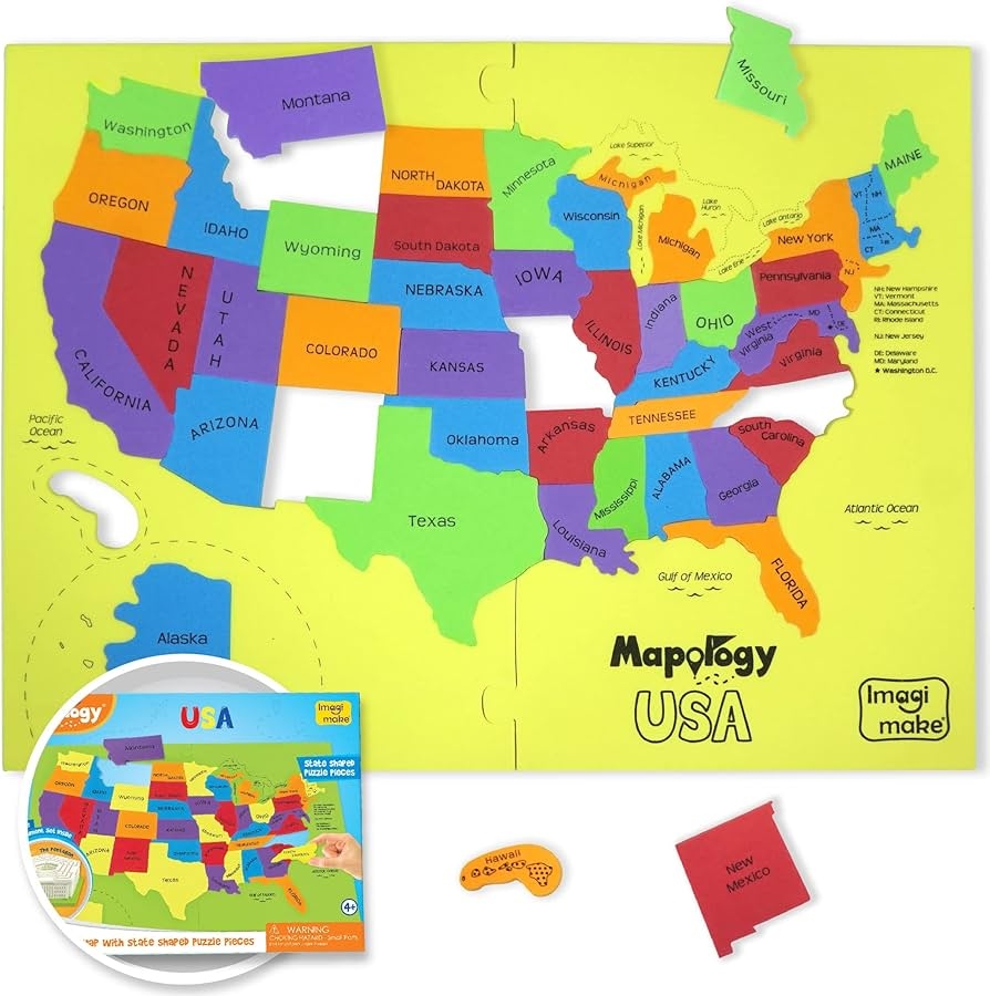 united states puzzle map