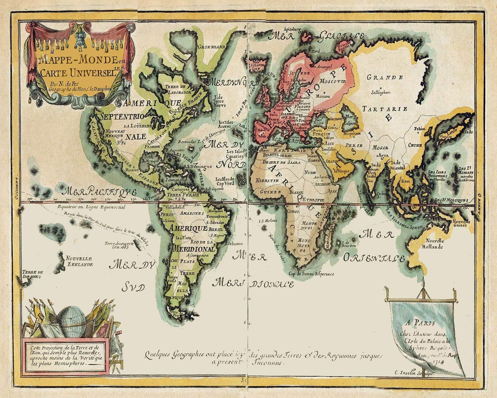 Amazon MAGNET 1700s Map Of The World Remarkable Vintage Style Map Magnet Vinyl Magnetic Sheet For Lockers Cars Signs Refrigerator 5 Home Kitchen