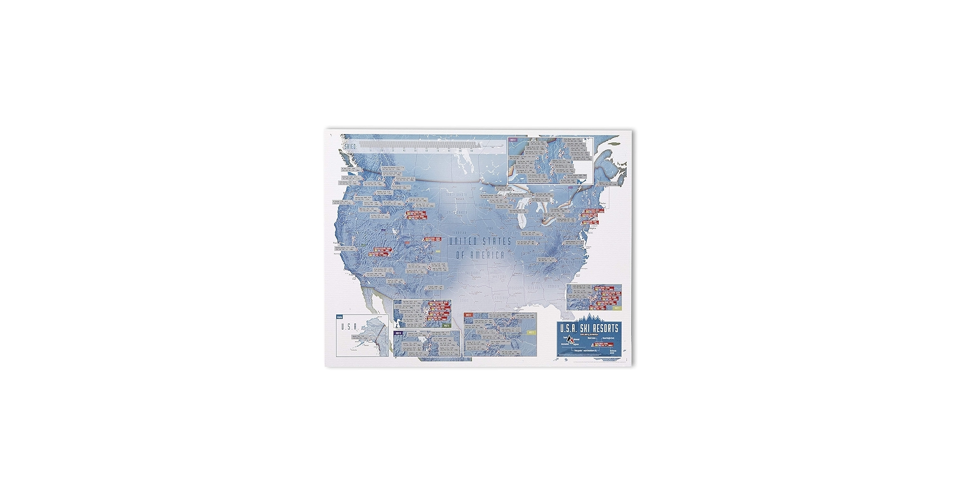 united states ski resort map