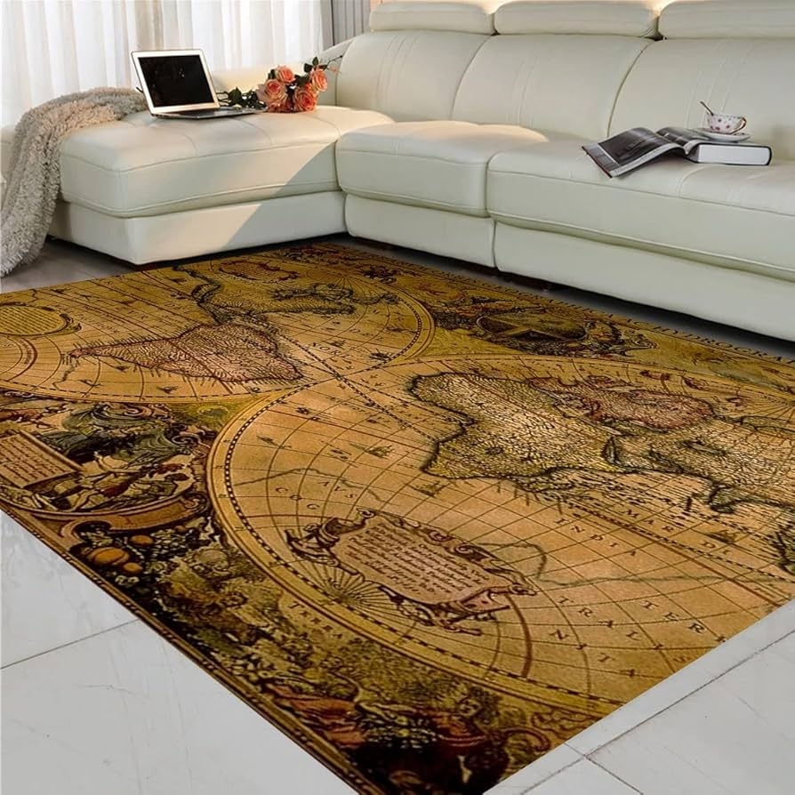 rug map of world