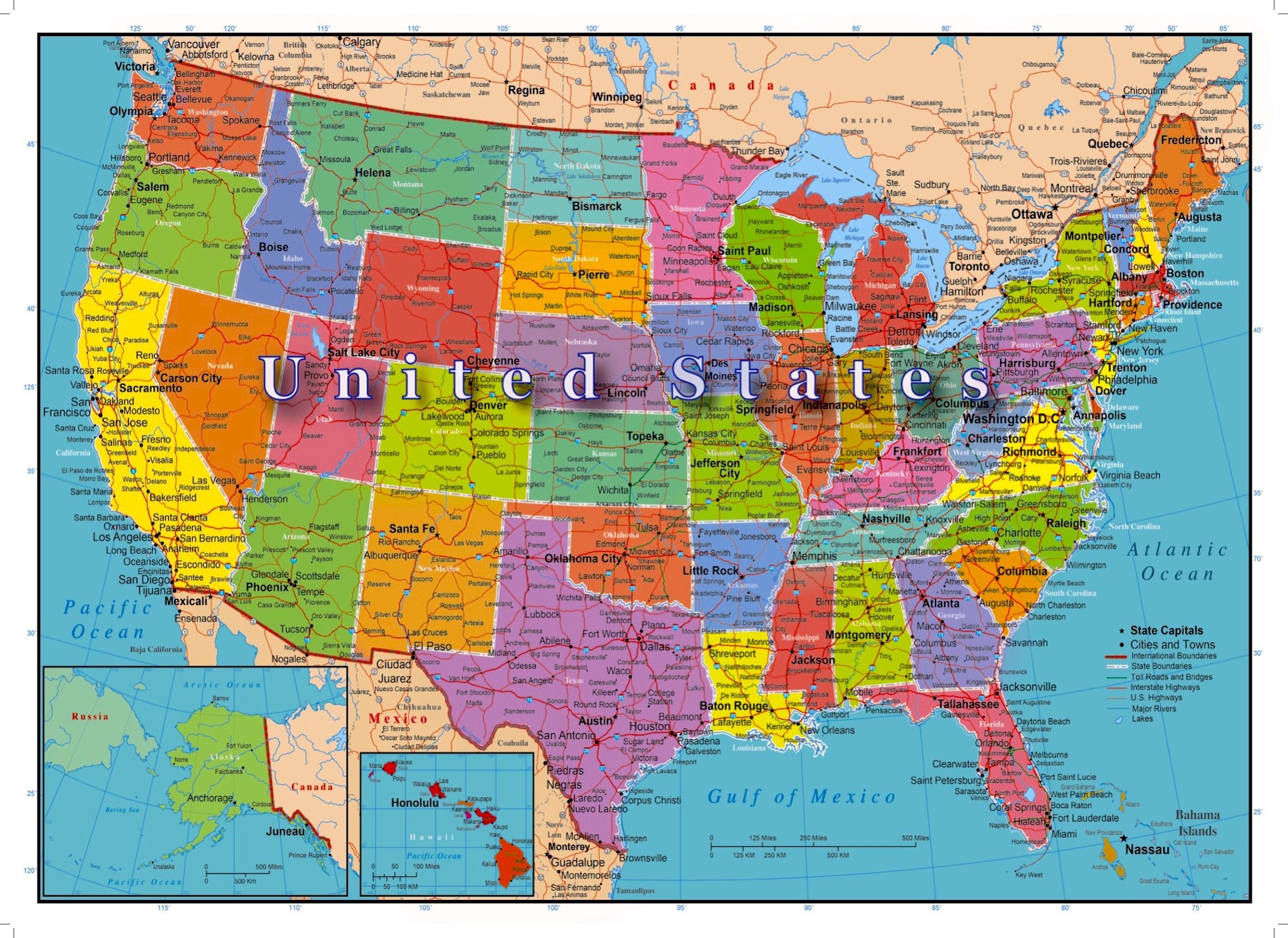 Amazon United States Of America 1000 Piece Map Jigsaw Highways Rivers Capitals Hennessy John F Office Products