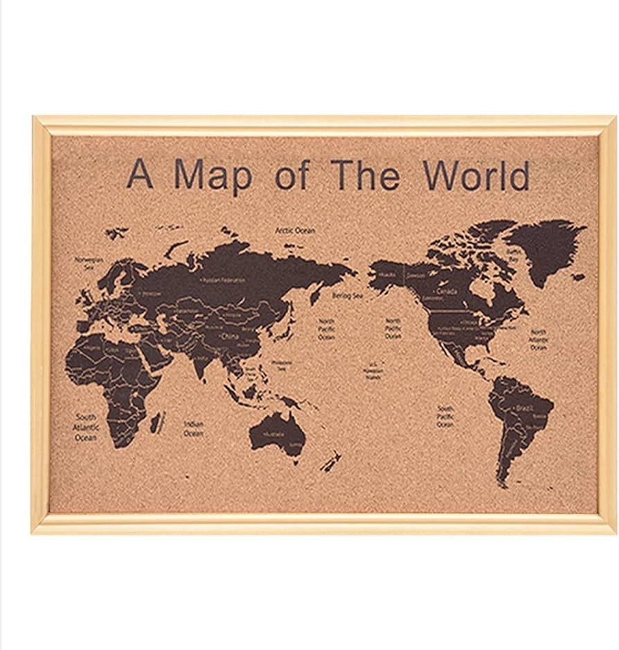 Amazon World Map Bulletin Board With 30 Push Pins Decorative Travel Cork Pin Board Wooden Frame For Home School Office Color Monochrome Office Products Amazon World Map Bulletin Board With 30 Push Pins Decorative Travel Cork Pin Board Wooden Frame For Home School Office Color Monochrome Office Products