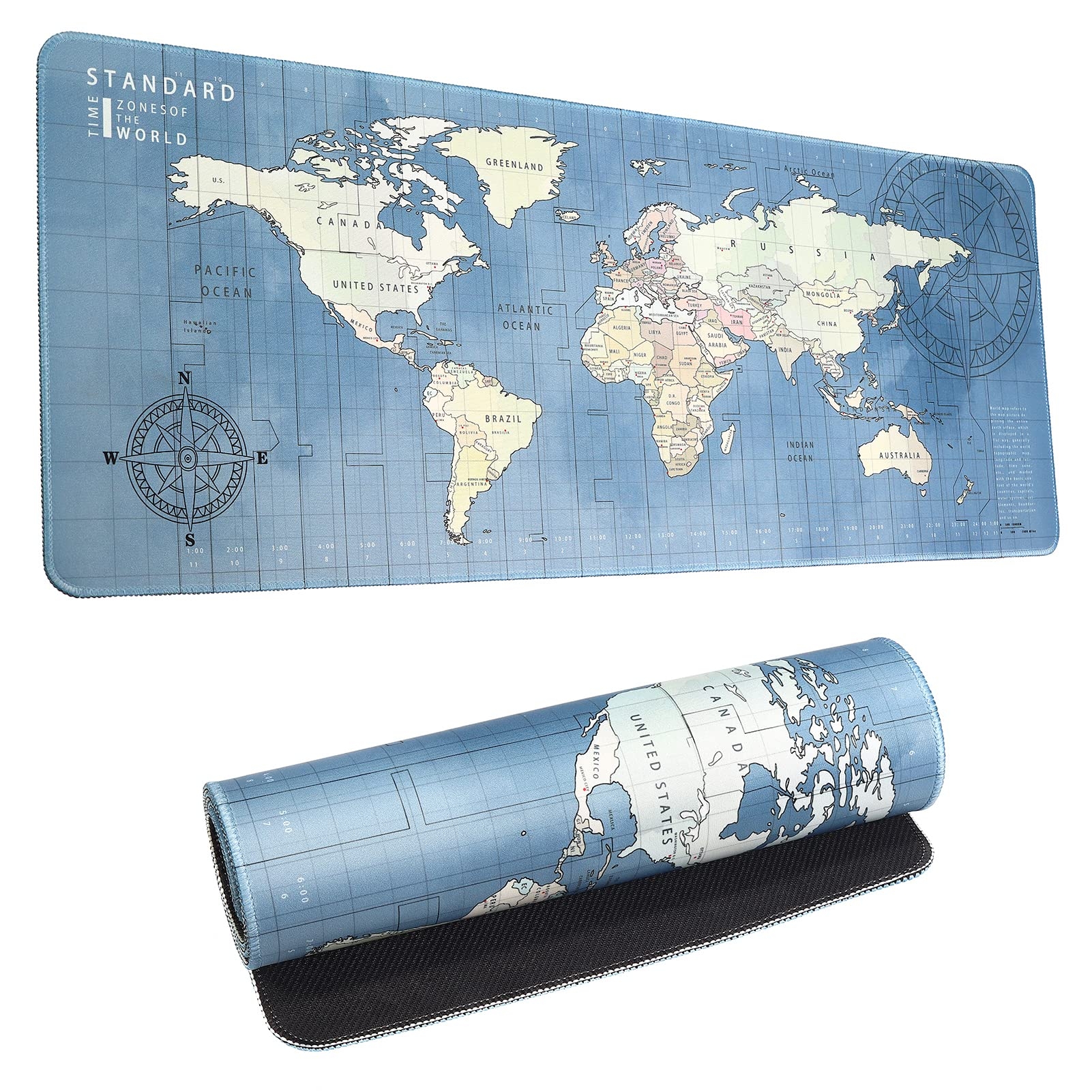 Amazon World Map XL Large Gaming Mouse Pad For Desk Accessories 31 5x11 8x0 12 In Full Computer Keyboard Mousepad Office Desk D cor Mouse Mat Office Products