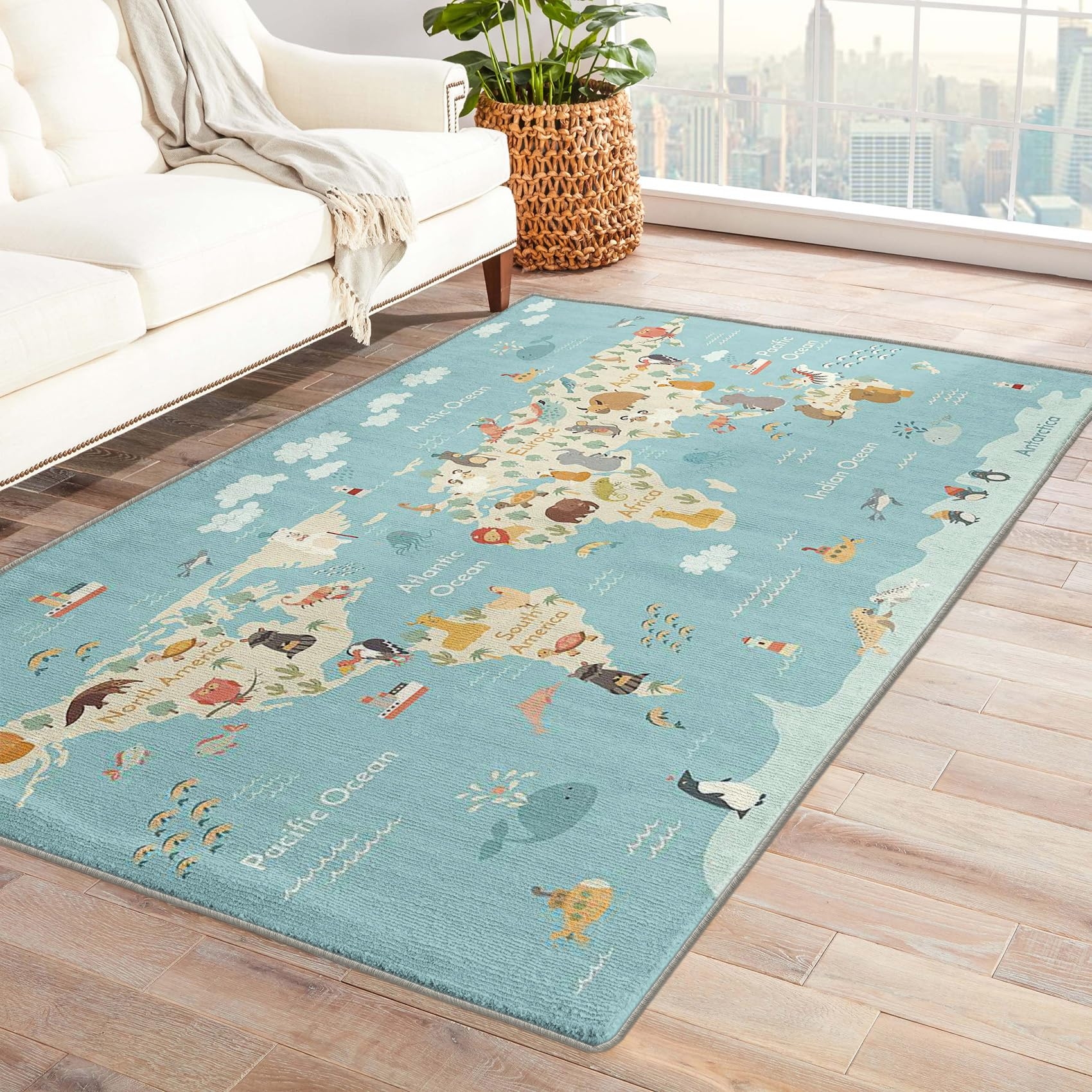 Amazon ZDABAOEC Kids Animal World Map Rug 6x9 Rug Educational Area Rugs For Boys Girls Bedroom Room Decor Nursery Playroom Classroom Patterned Large Rug Washable Non Slip Indoor Floor Carpet Amazon ZDABAOEC Kids Animal World Map Rug 6x9 Rug Educational Area Rugs For Boys Girls Bedroom Room Decor Nursery Playroom Classroom Patterned Large Rug Washable Non Slip Indoor Floor Carpet