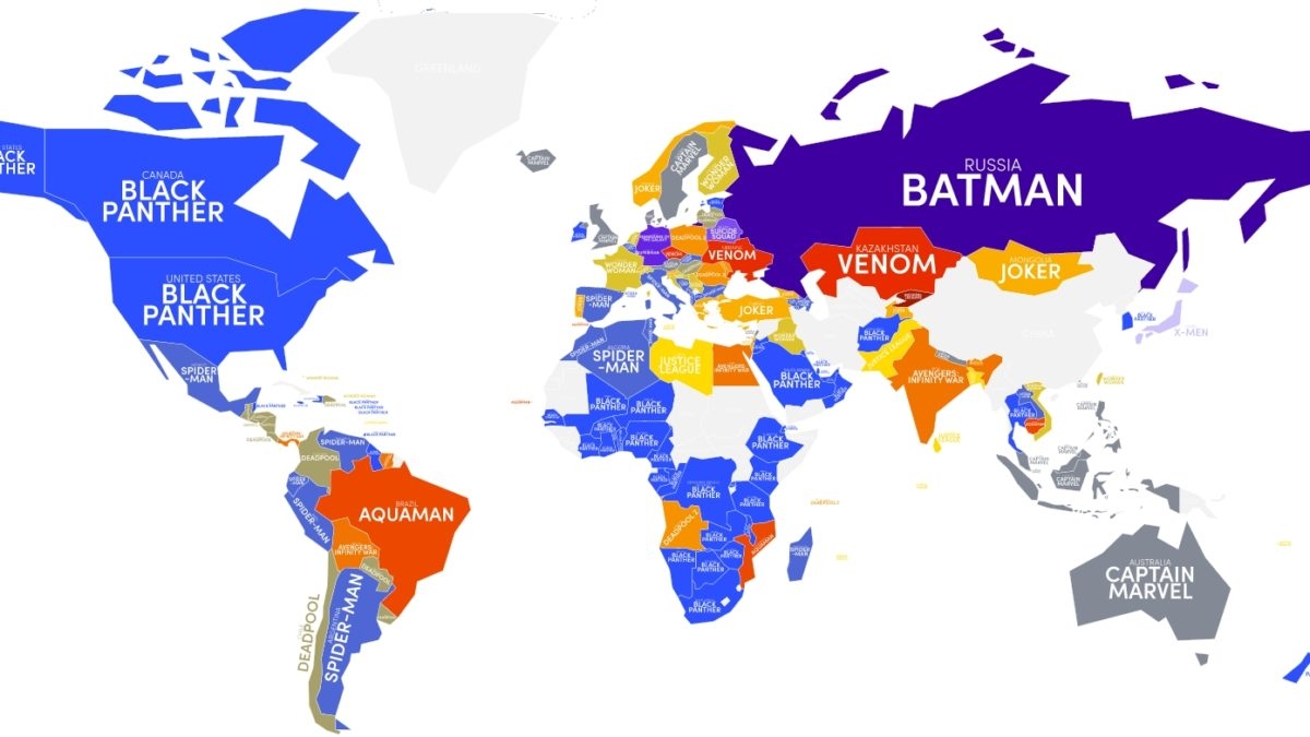 America s Favourite Superhero Movie Is Black Panther Britain s Is Captain Marvel