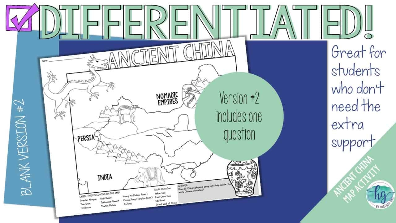 blank map ancient china
