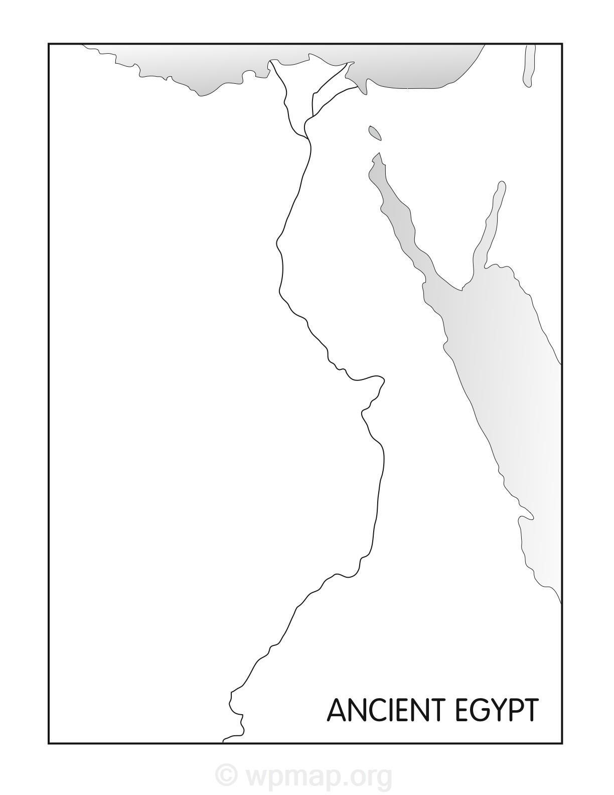 map of egypt blank