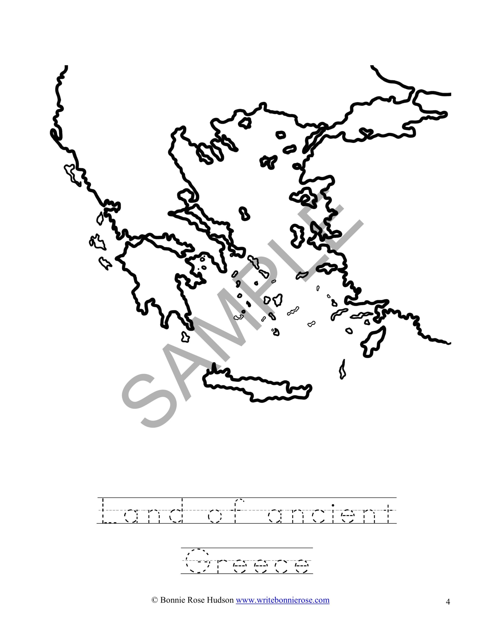 blank ancient greece map