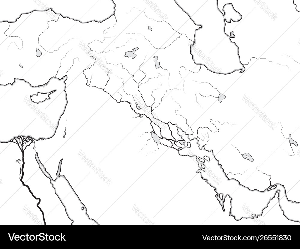 Ancient Mesopotamia Map Royalty Free Vector VectorStock