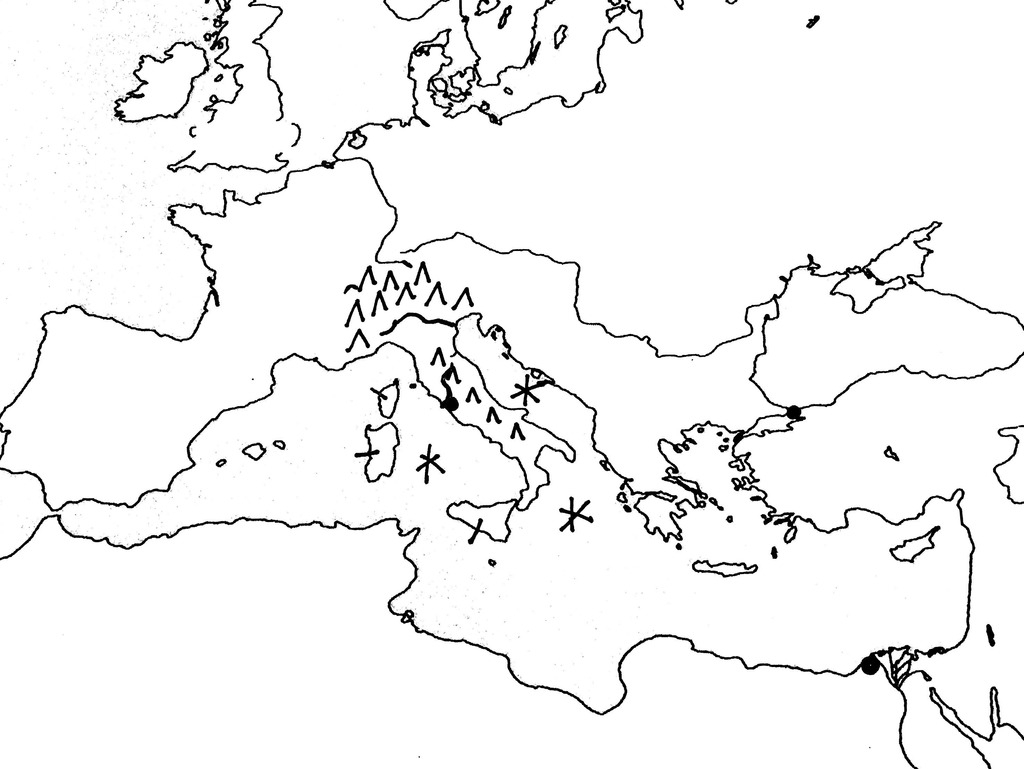 Ancient Rome Map Study Guide Cities Territories Diagram Quizlet