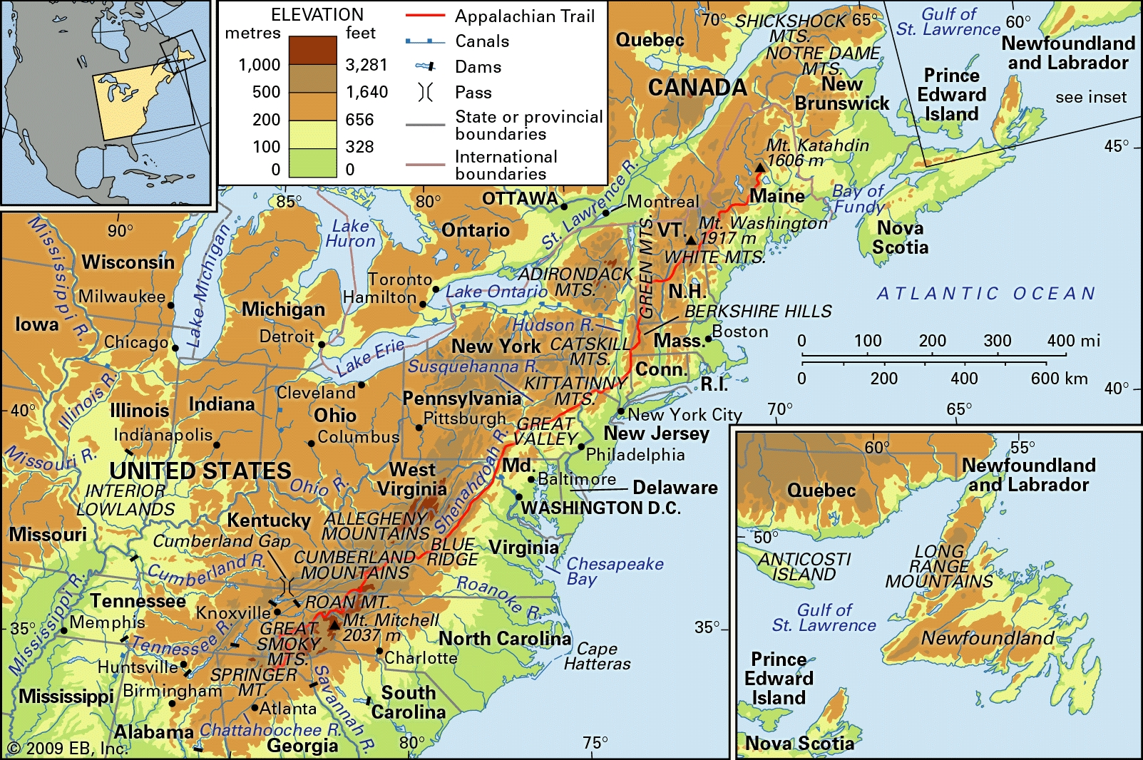Appalachian Mountains Definition Map Location Trail Facts Britannica