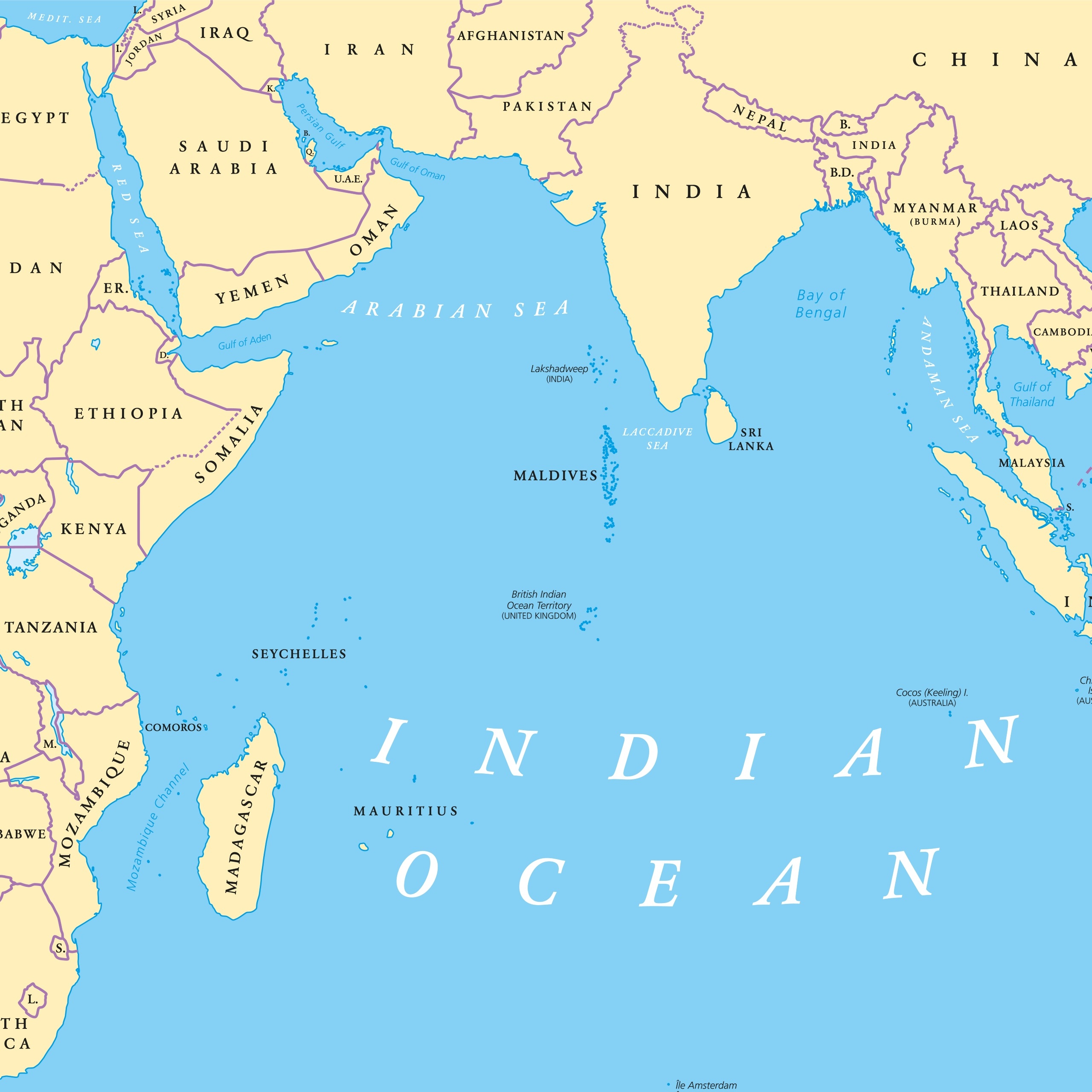 Arabian Sea Map Countries And Facts Mappr