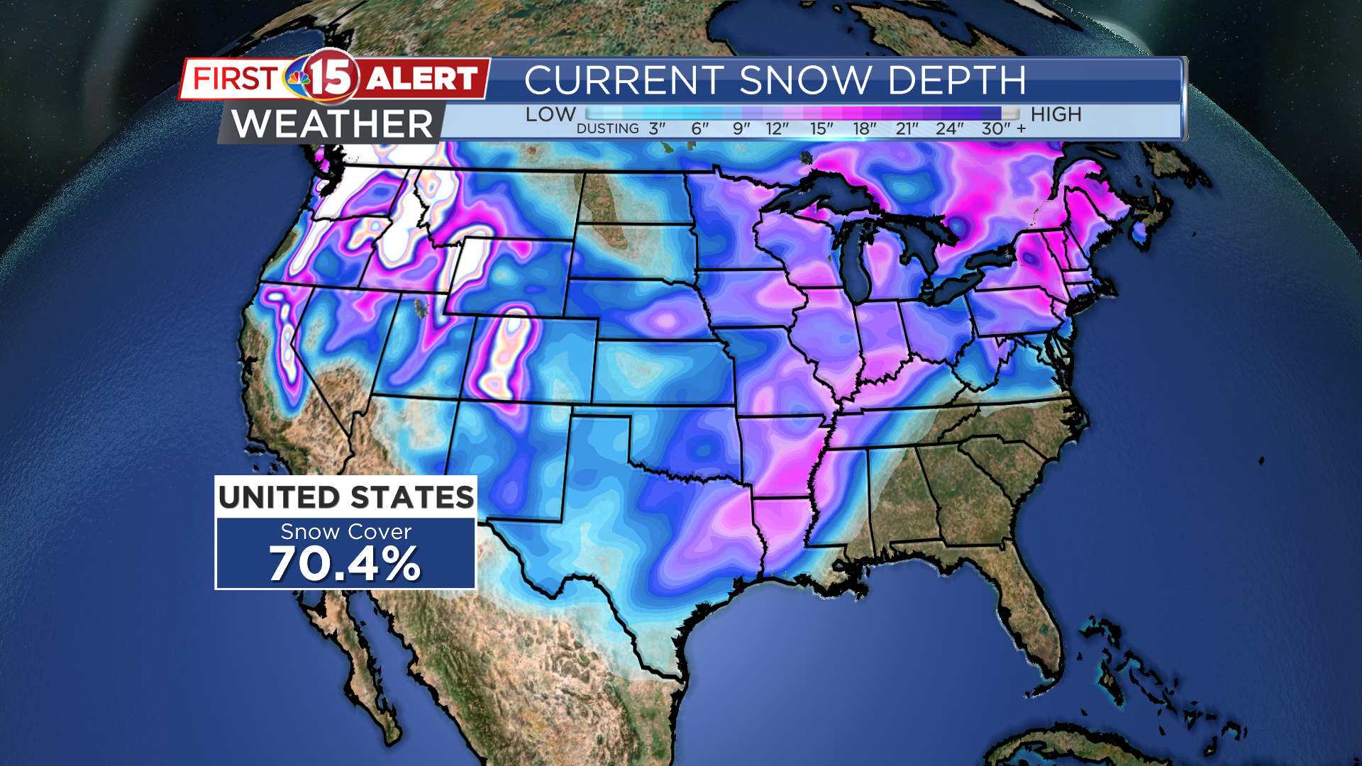 ARCTIC OUTBREAK Over 70 Percent Of The Lower 48 States Is Covered By Snow