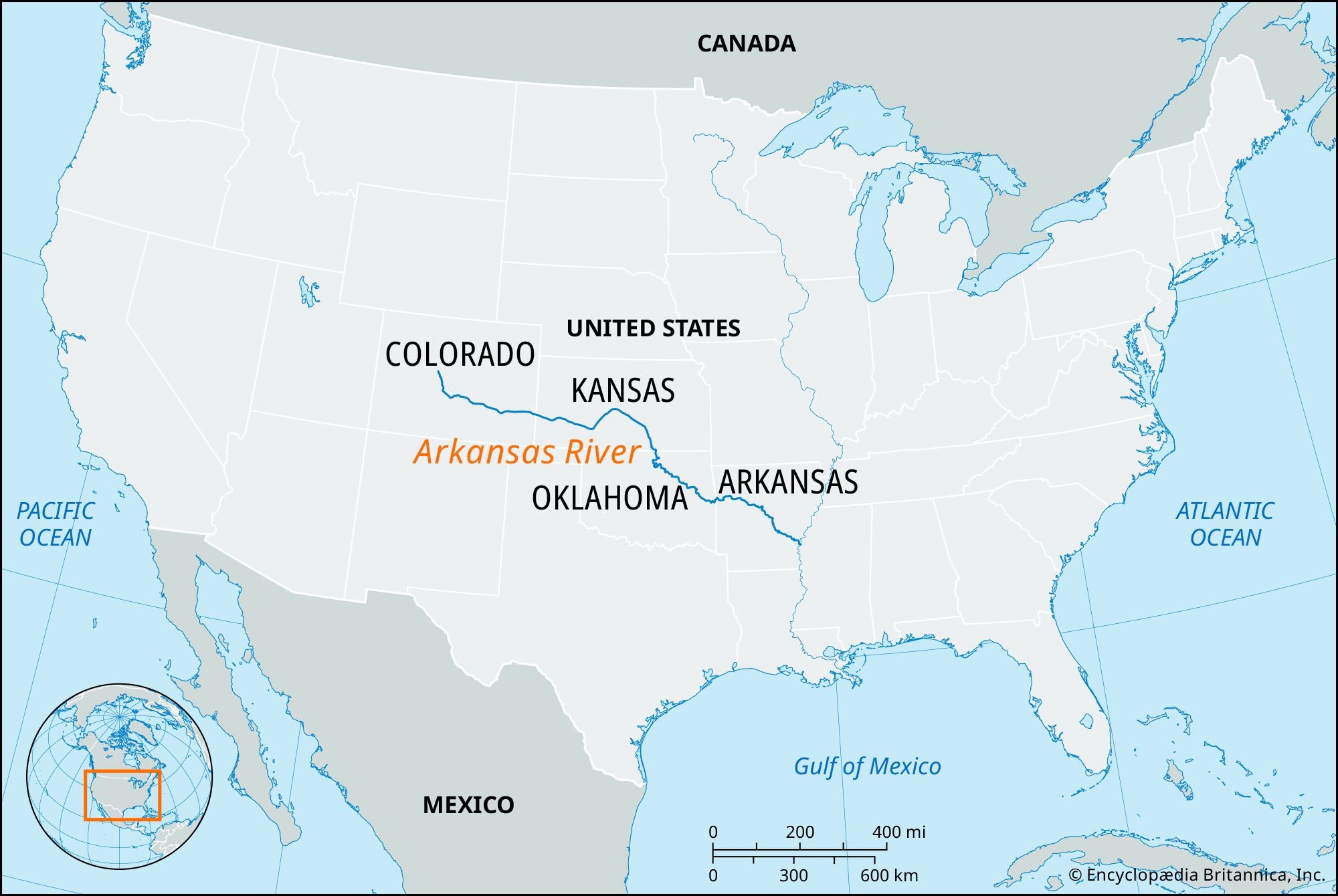 Arkansas River History Basin Location Map Facts Britannica