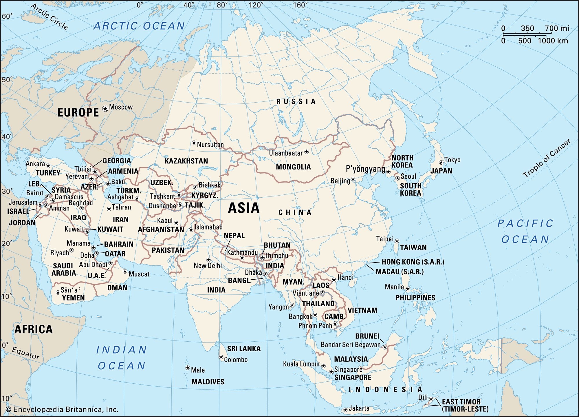 Asia map