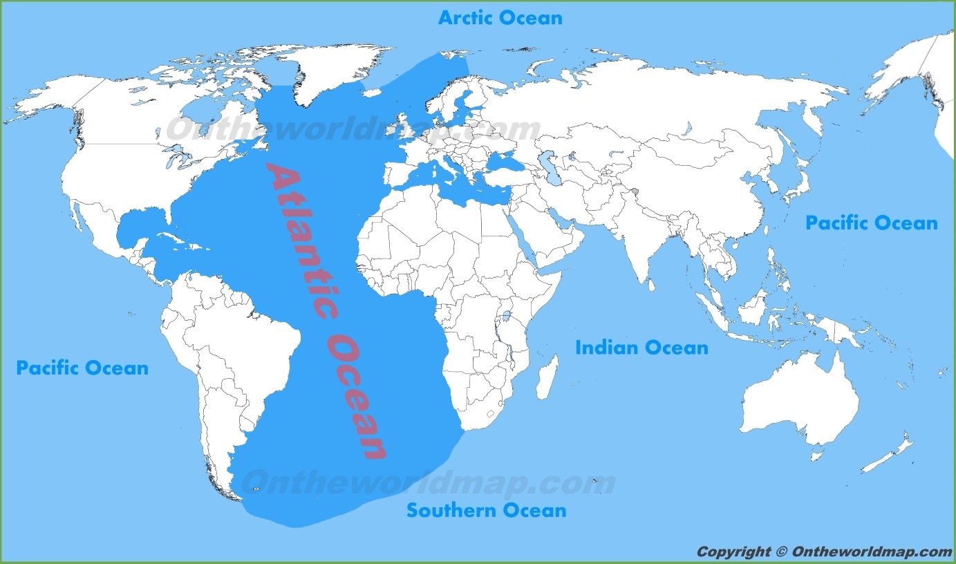Atlantic Ocean Location On The World Map Ontheworldmap