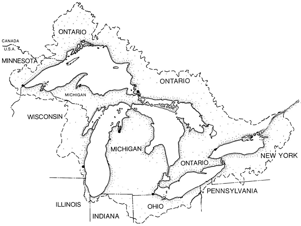 Basin Map Of The Great Lakes The Great Lakes Basin Map Flickr