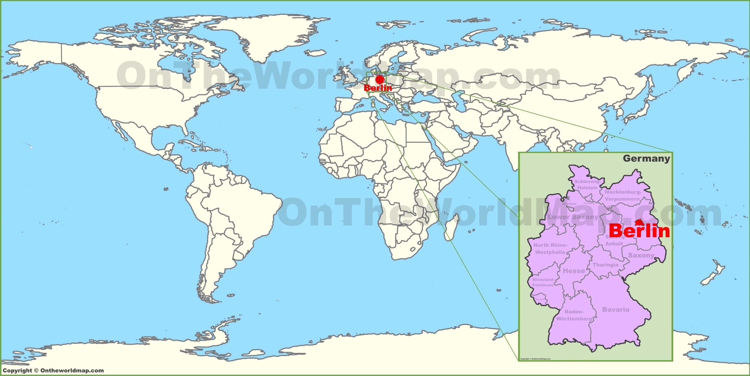 Berlin On The World Map Ontheworldmap