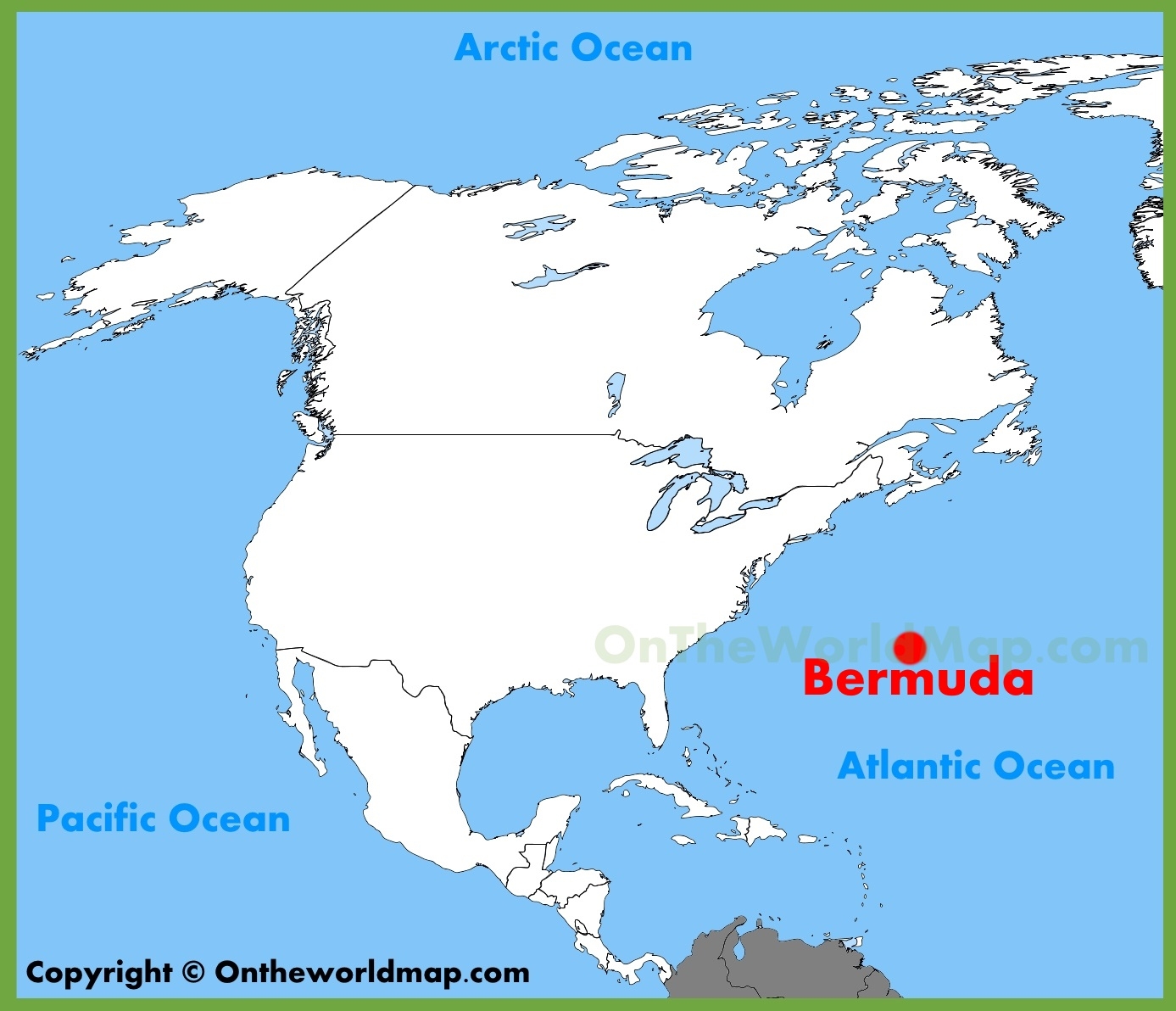bermuda location on world map