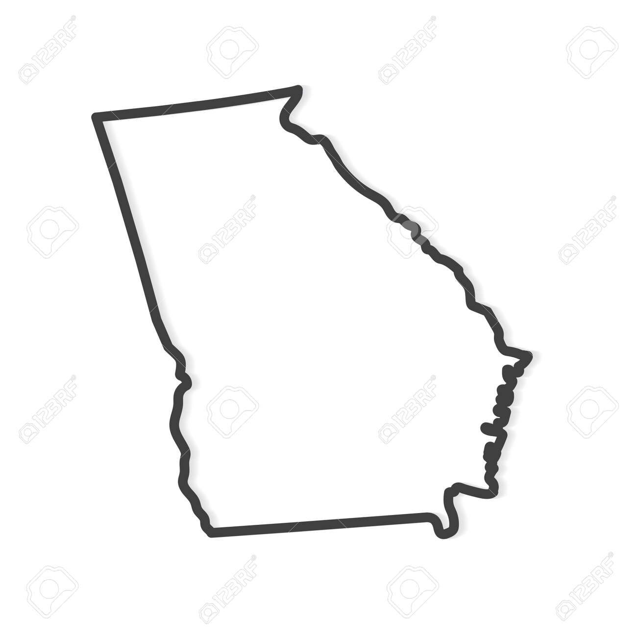 Black Outline Map Of Georgia US State Vector Illustration Royalty Free SVG Cliparts Vectors And Stock Illustration Image 158446462 Black Outline Map Of Georgia US State Vector Illustration Royalty Free SVG Cliparts Vectors And Stock Illustration Image 158446462